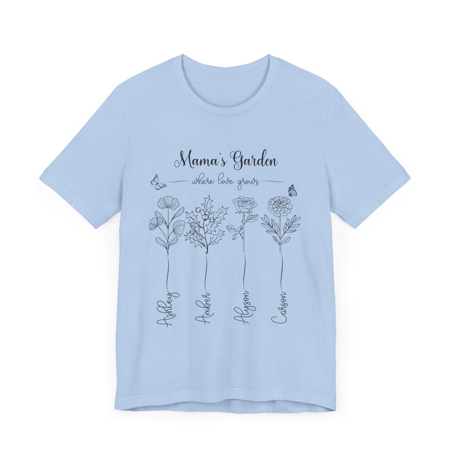 Birth Month Flower Unisex Jersey Short Sleeve Tee