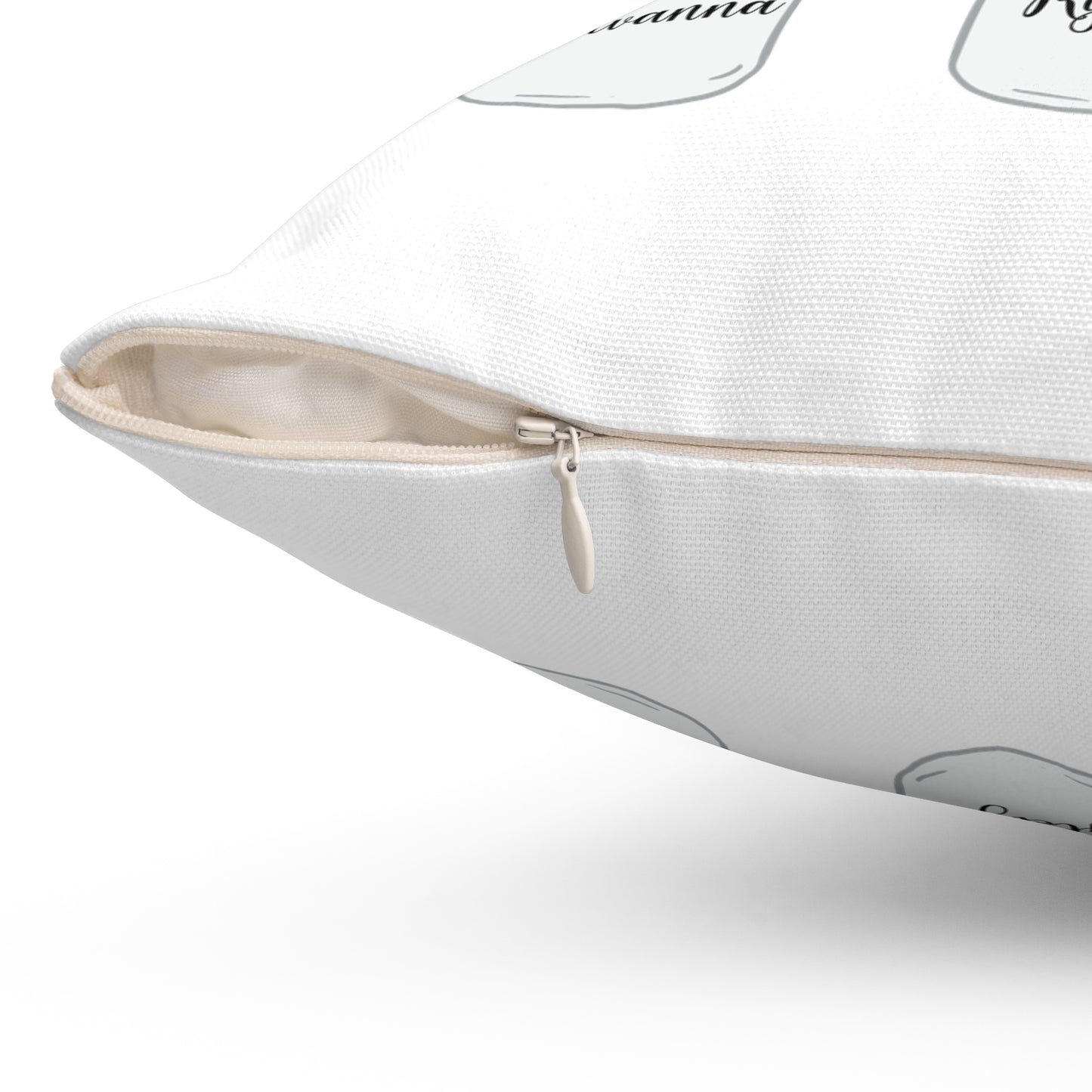 Allisons garden Spun Polyester Square Pillow