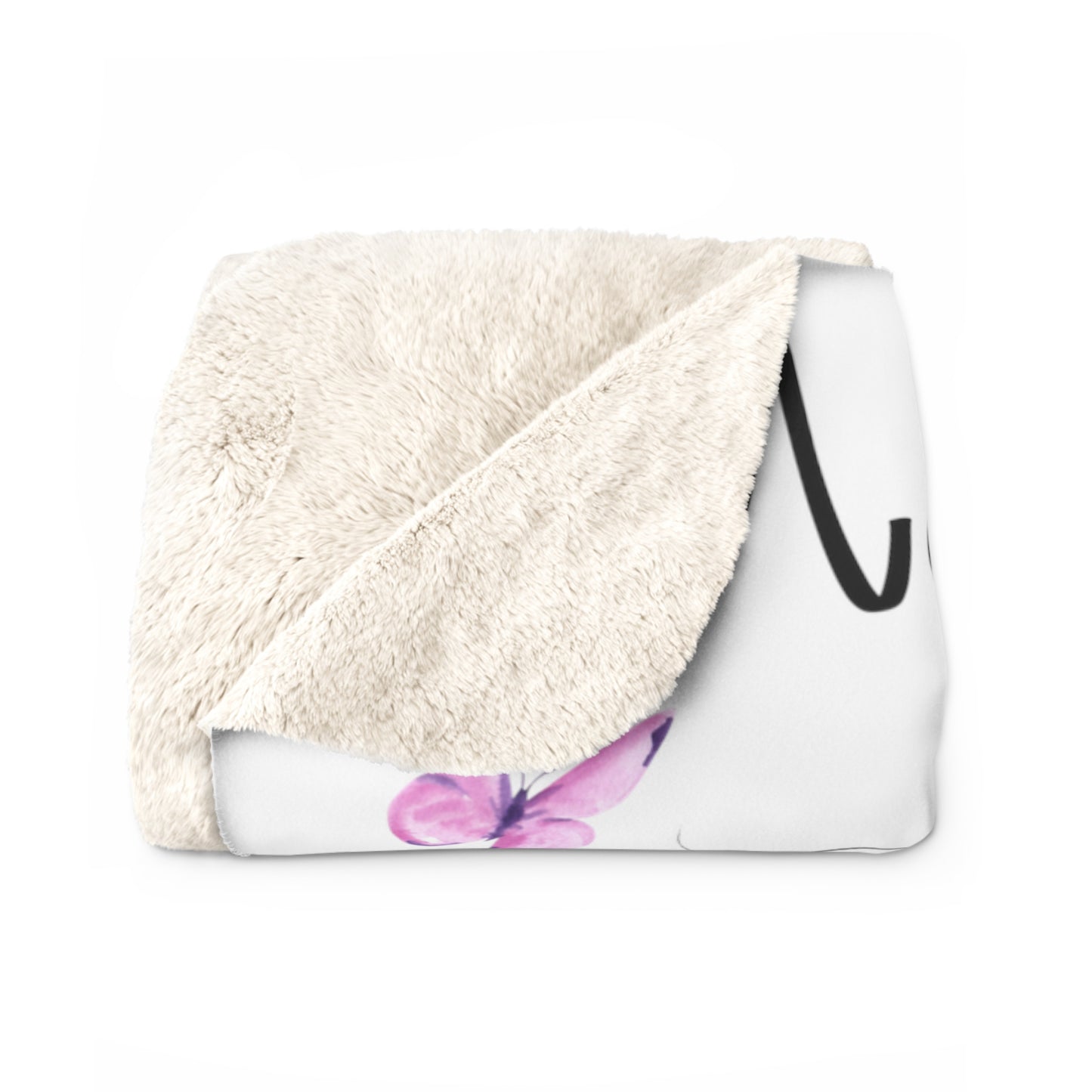Birth Month Flower Sherpa Fleece Blanket