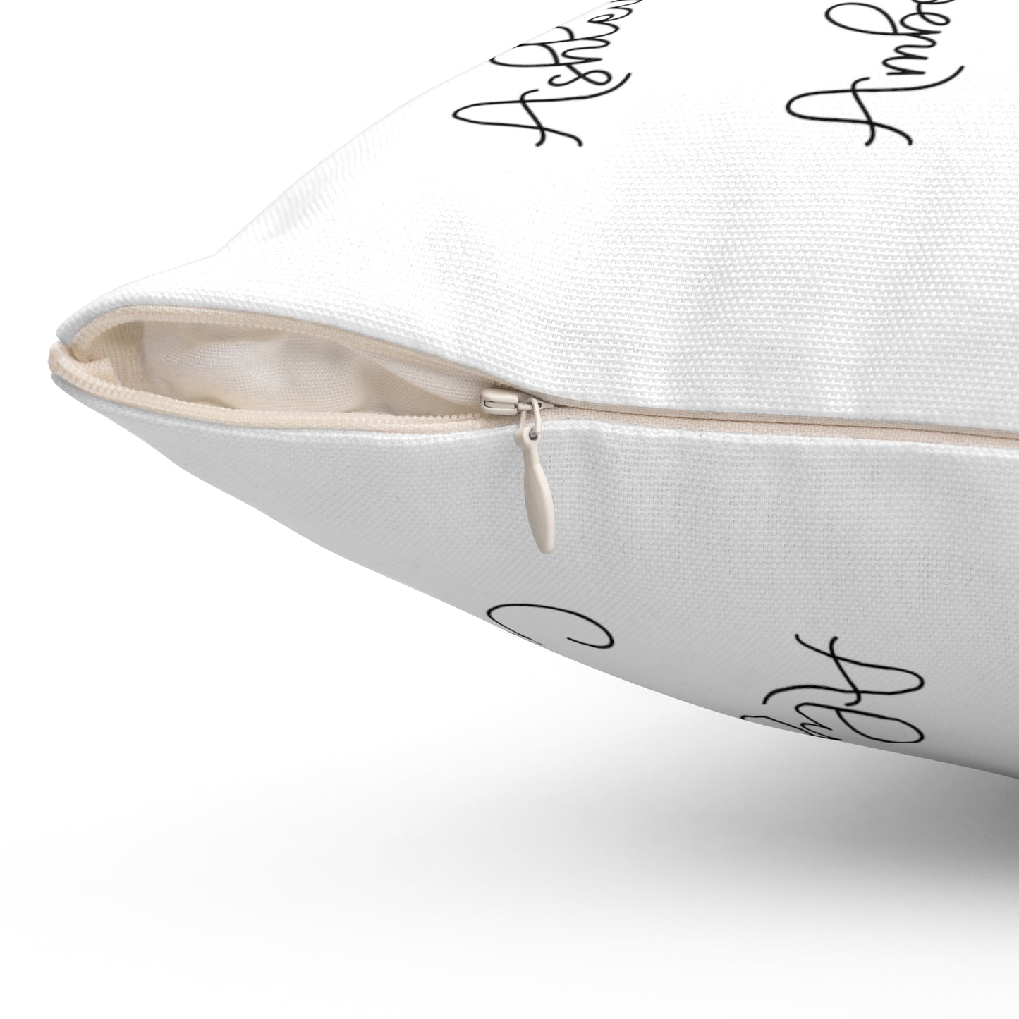 Birth Month Flower Spun Polyester Square Pillow