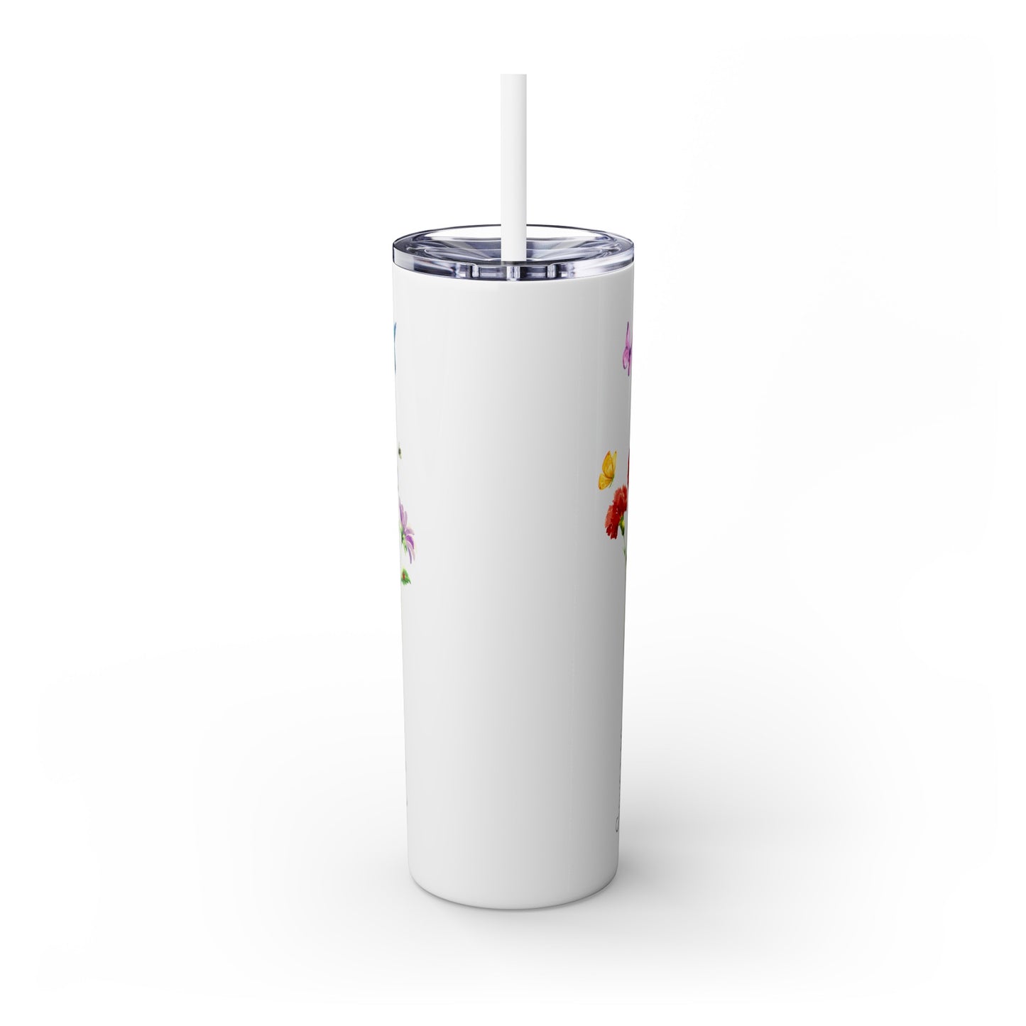 Allison's Garden Skinny Tumbler with Straw, 20oz