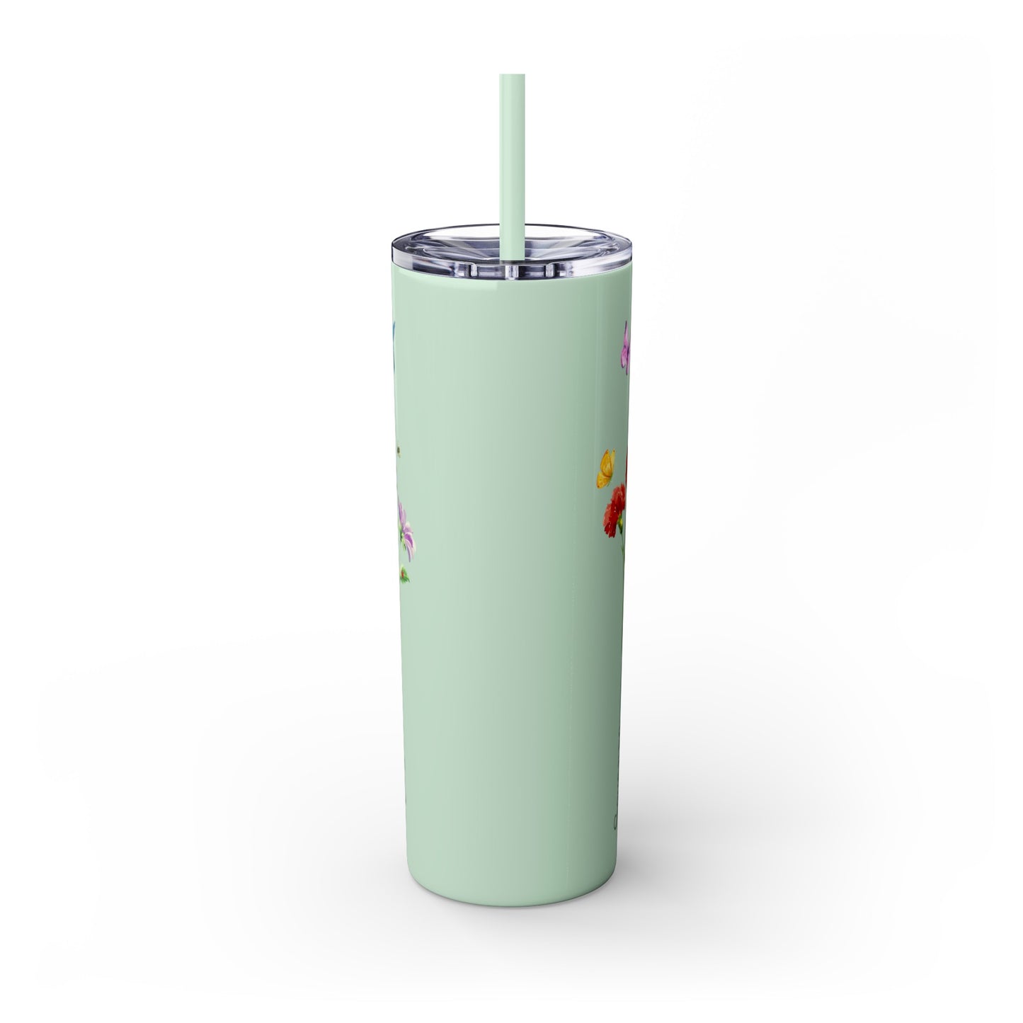 Allison's Garden Skinny Tumbler with Straw, 20oz