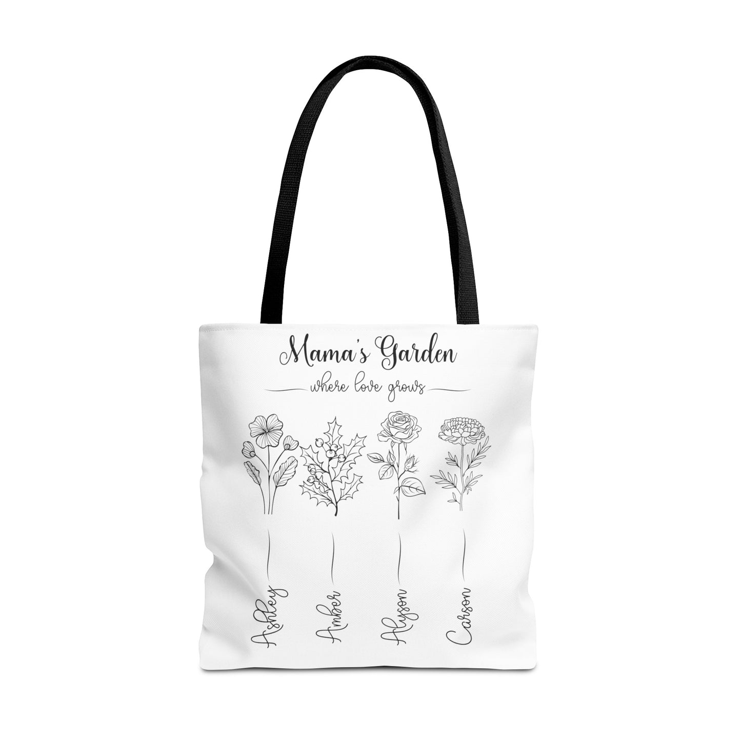 Birth Month Flower Tote Bag (AOP)