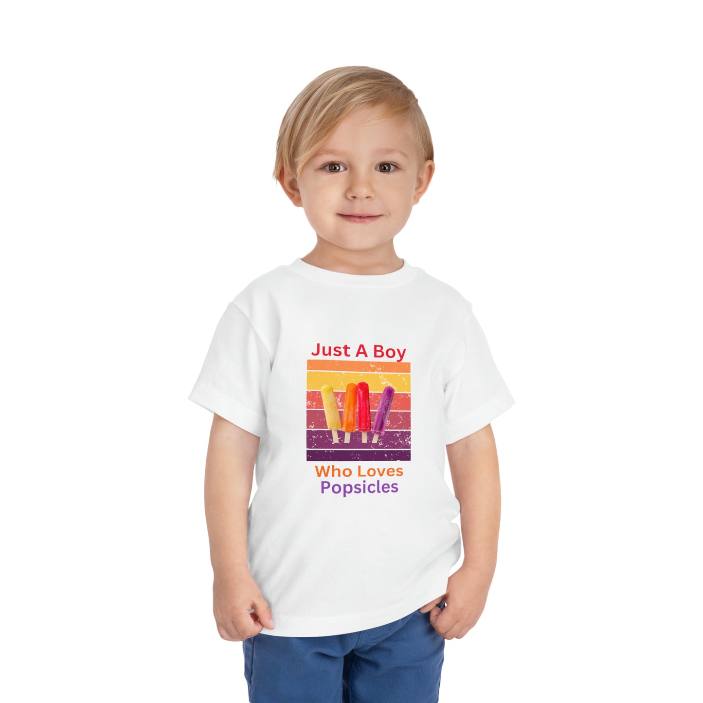 Just A Boy Who Loves Popsicles - Toddler Short Sleeve Tee