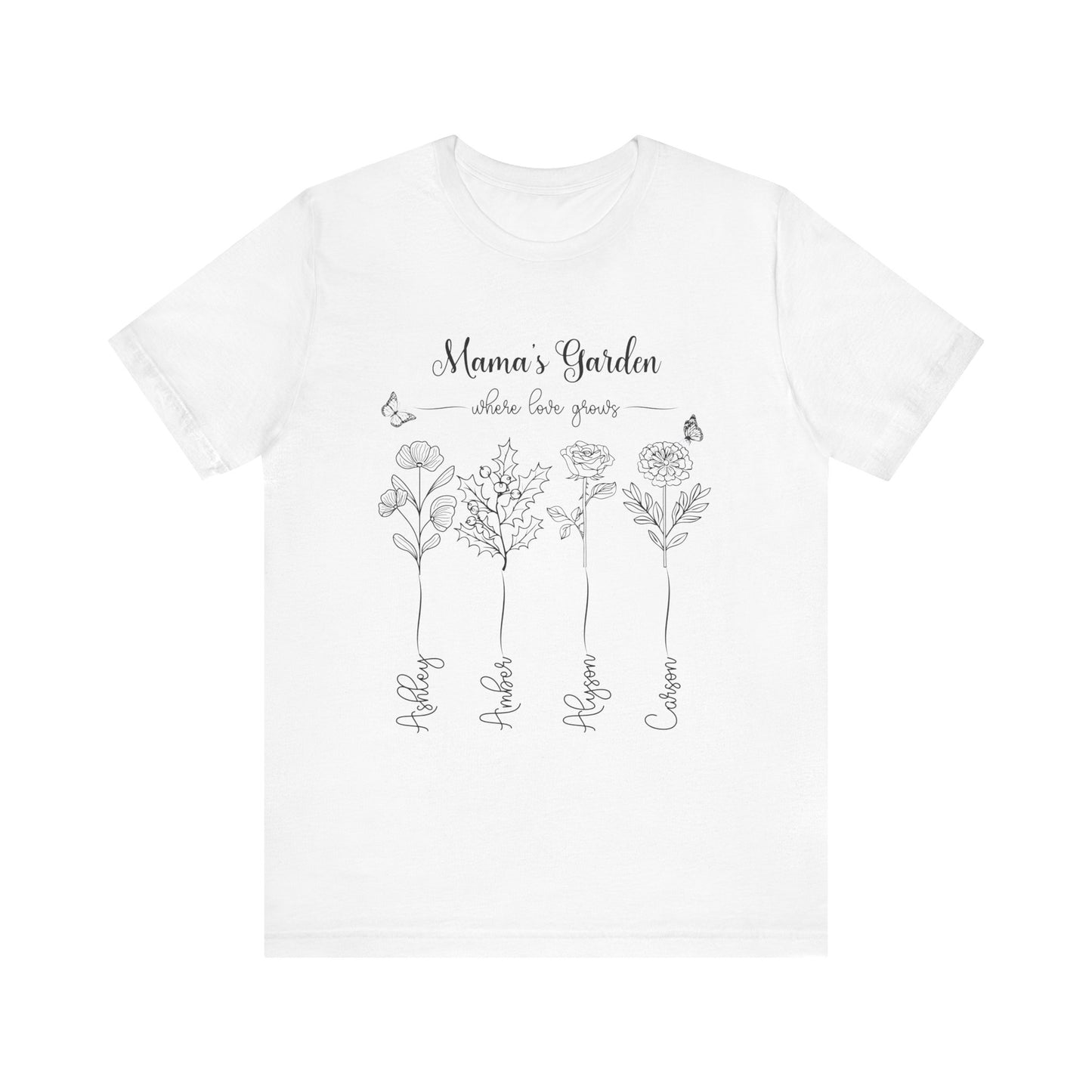Birth Month Flower Unisex Jersey Short Sleeve Tee