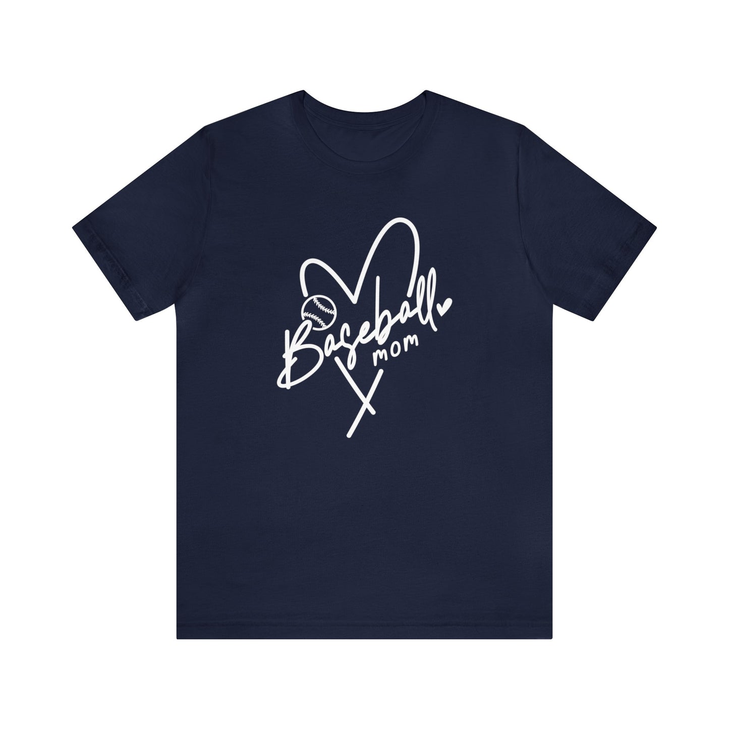Baseball Mom in white Short Sleeve Tee