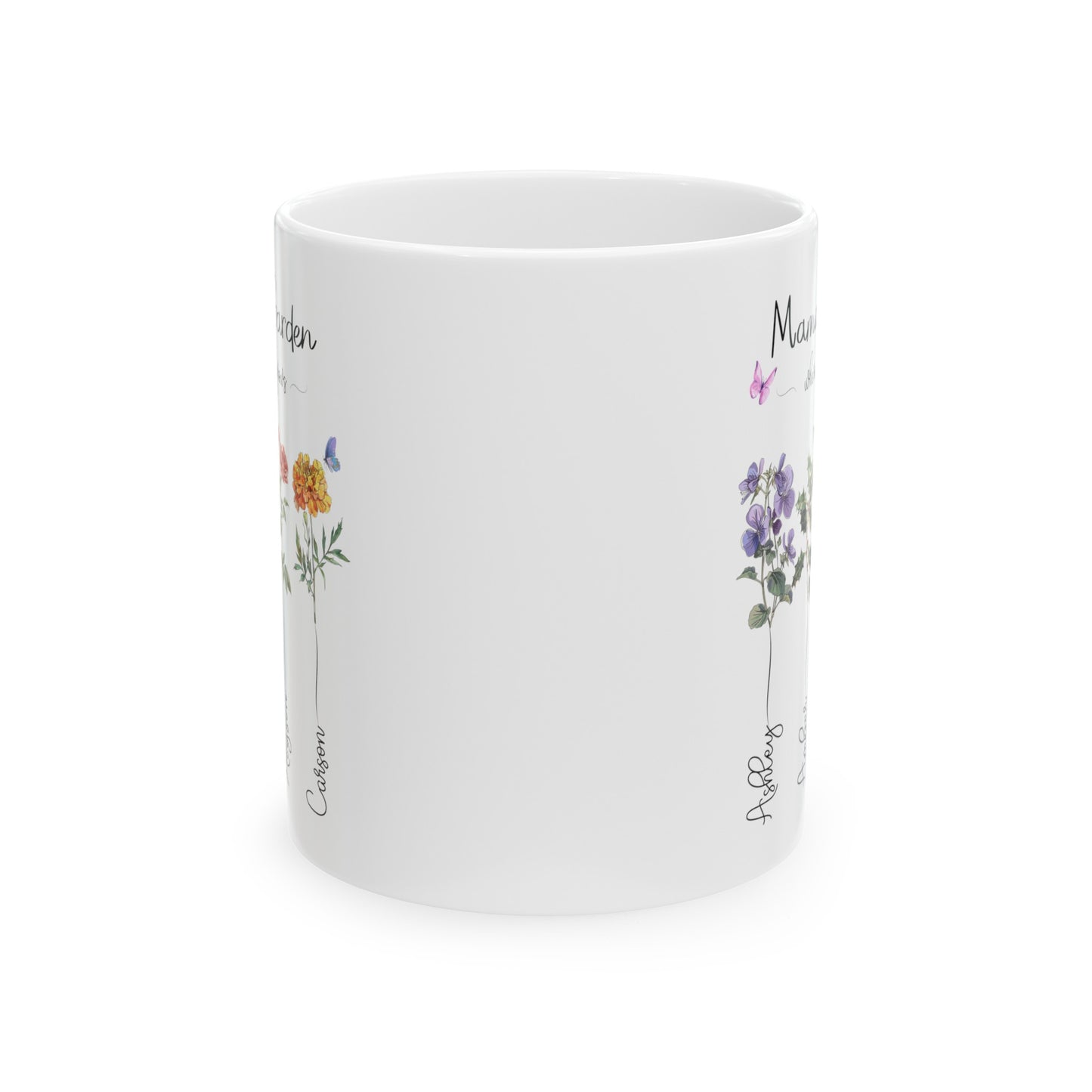 Birth Month Flower Ceramic Mug, (11oz, 15oz)