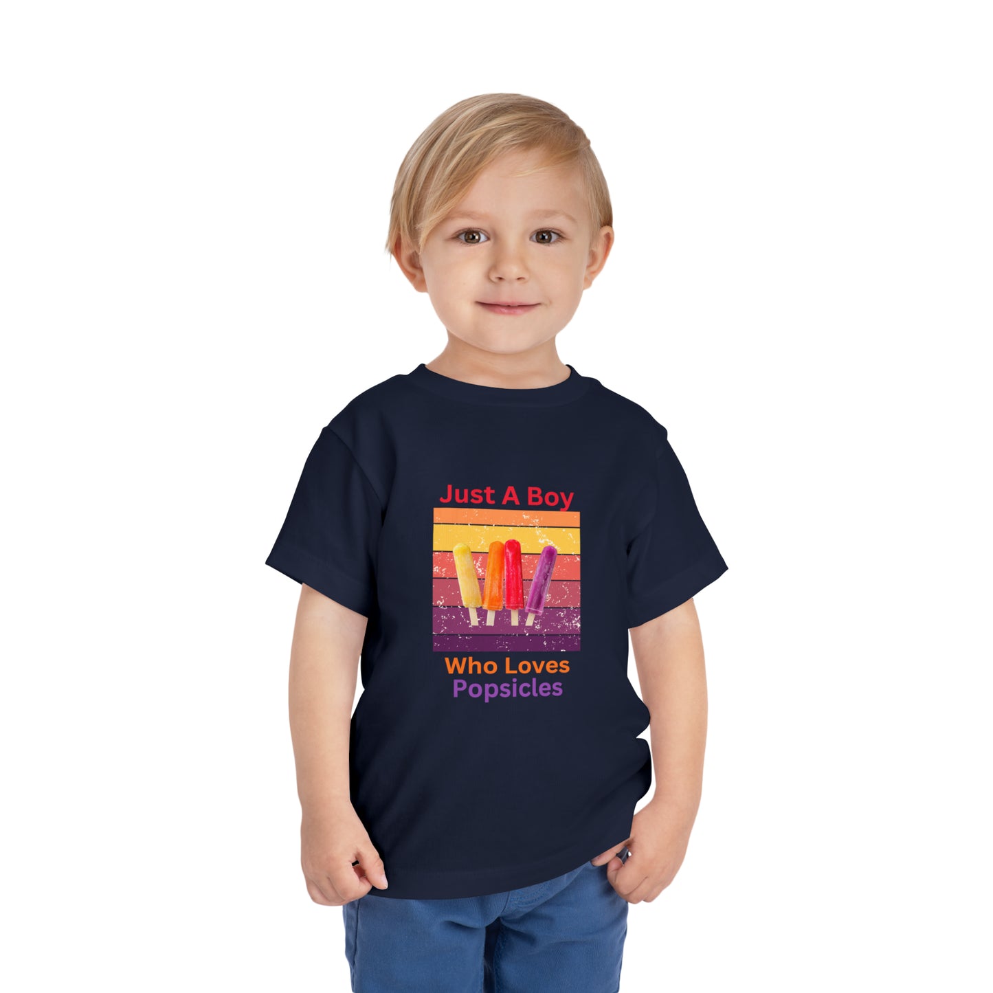 Just A Boy Who Loves Popsicles - Toddler Short Sleeve Tee