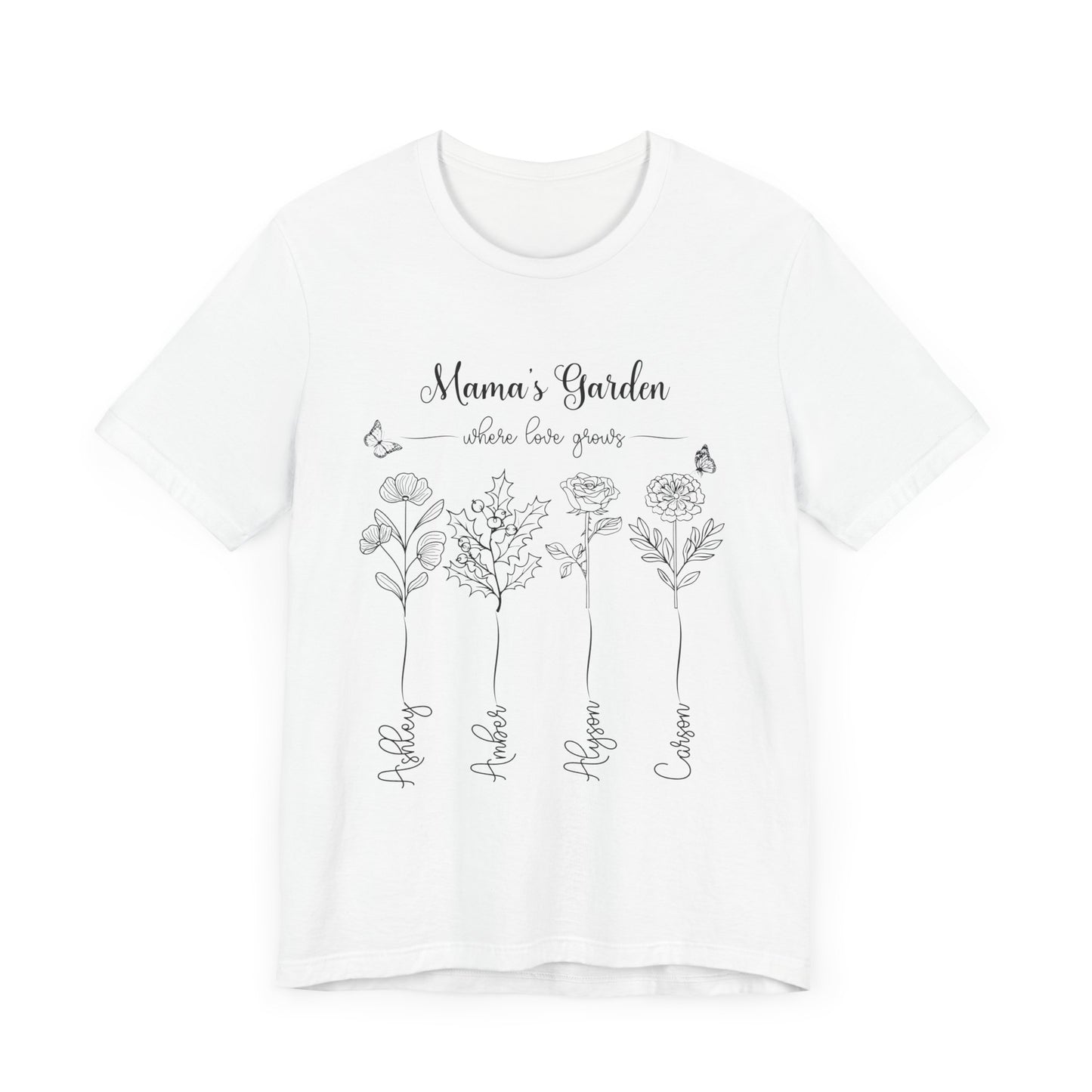 Birth Month Flower Unisex Jersey Short Sleeve Tee