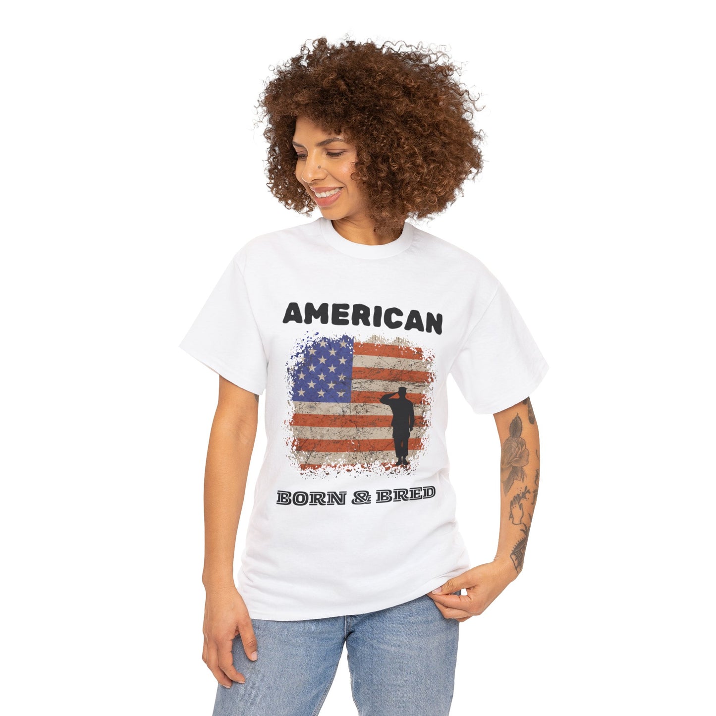 American, Born & Bred - Unisex Heavy Cotton Tee