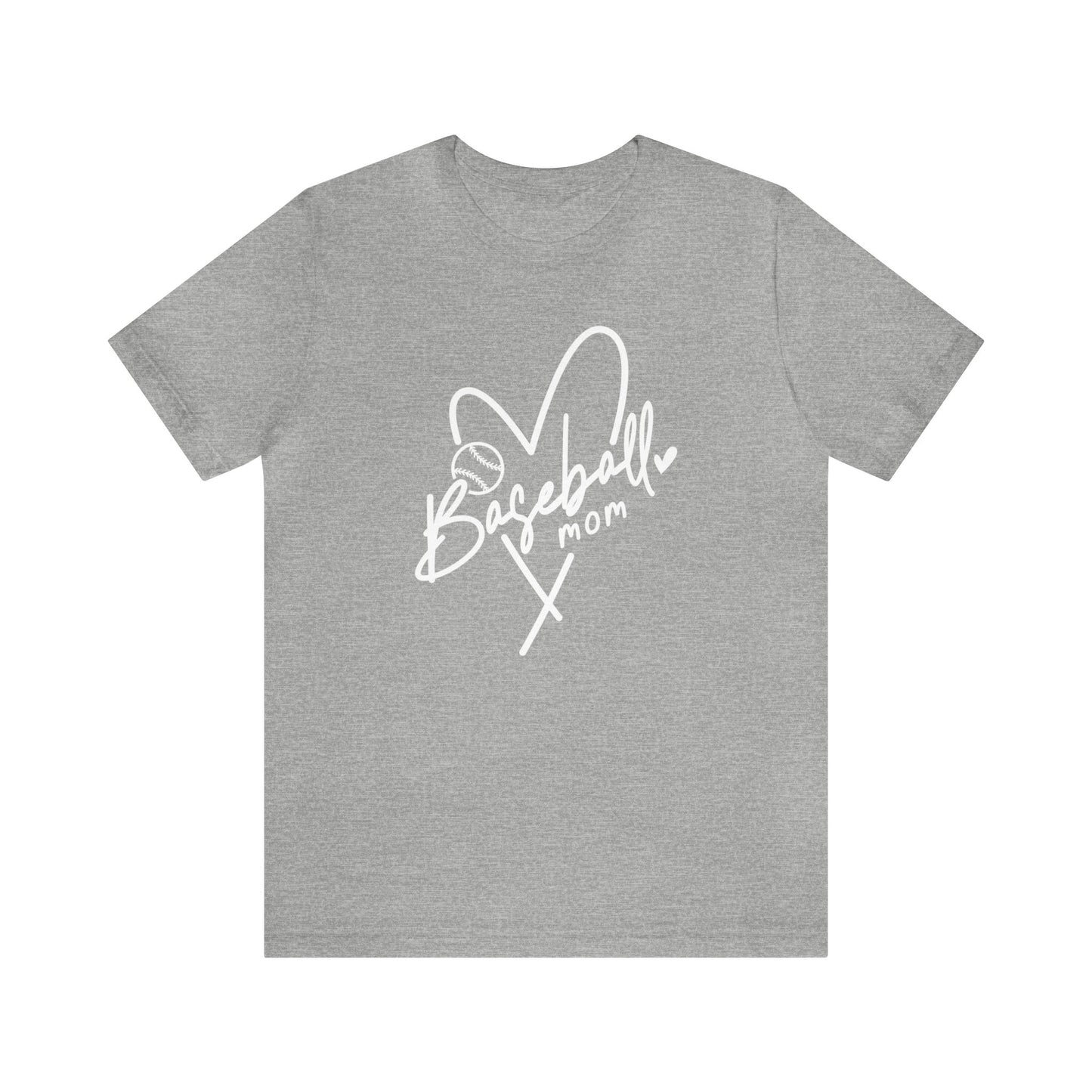 Baseball Mom in white Short Sleeve Tee