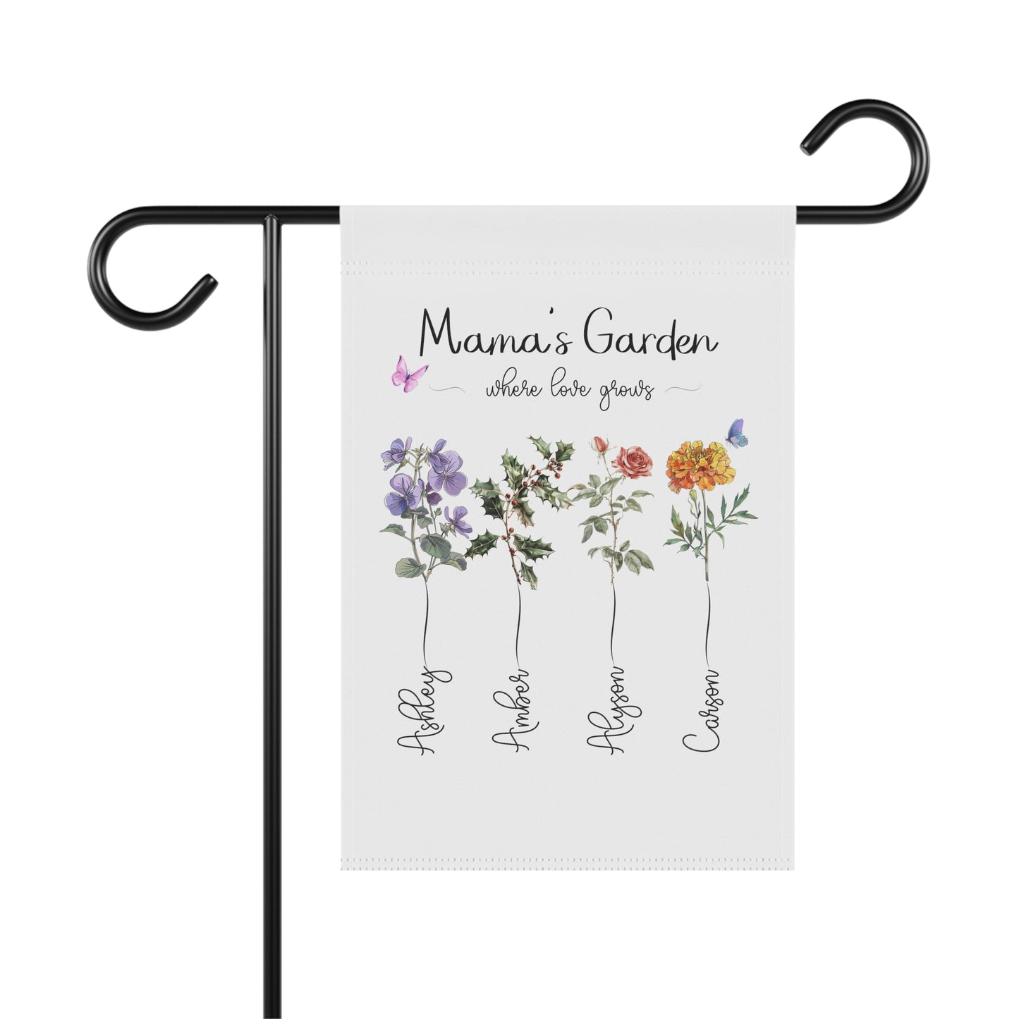 Birth Month Flower Garden Flag
