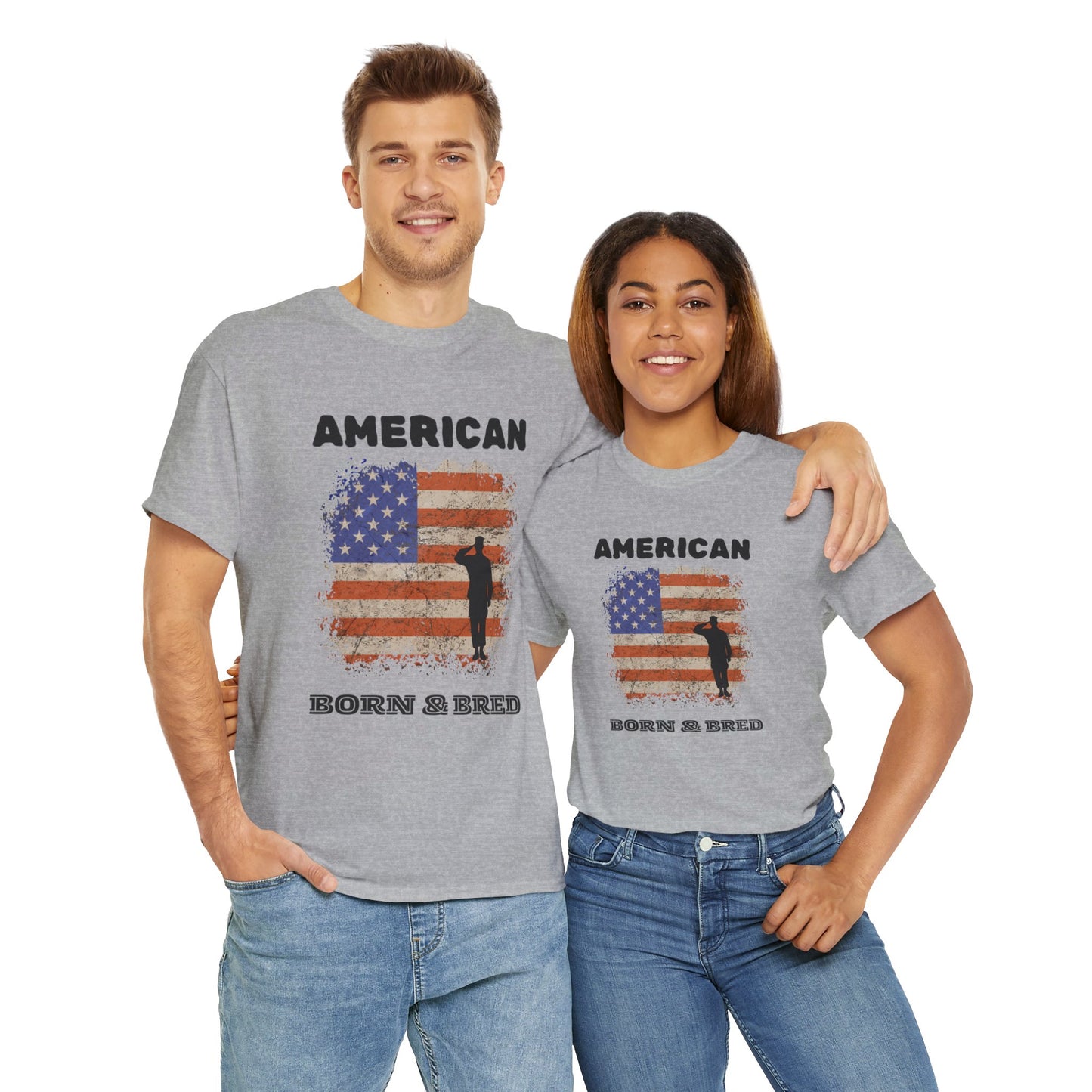 American, Born & Bred - Unisex Heavy Cotton Tee