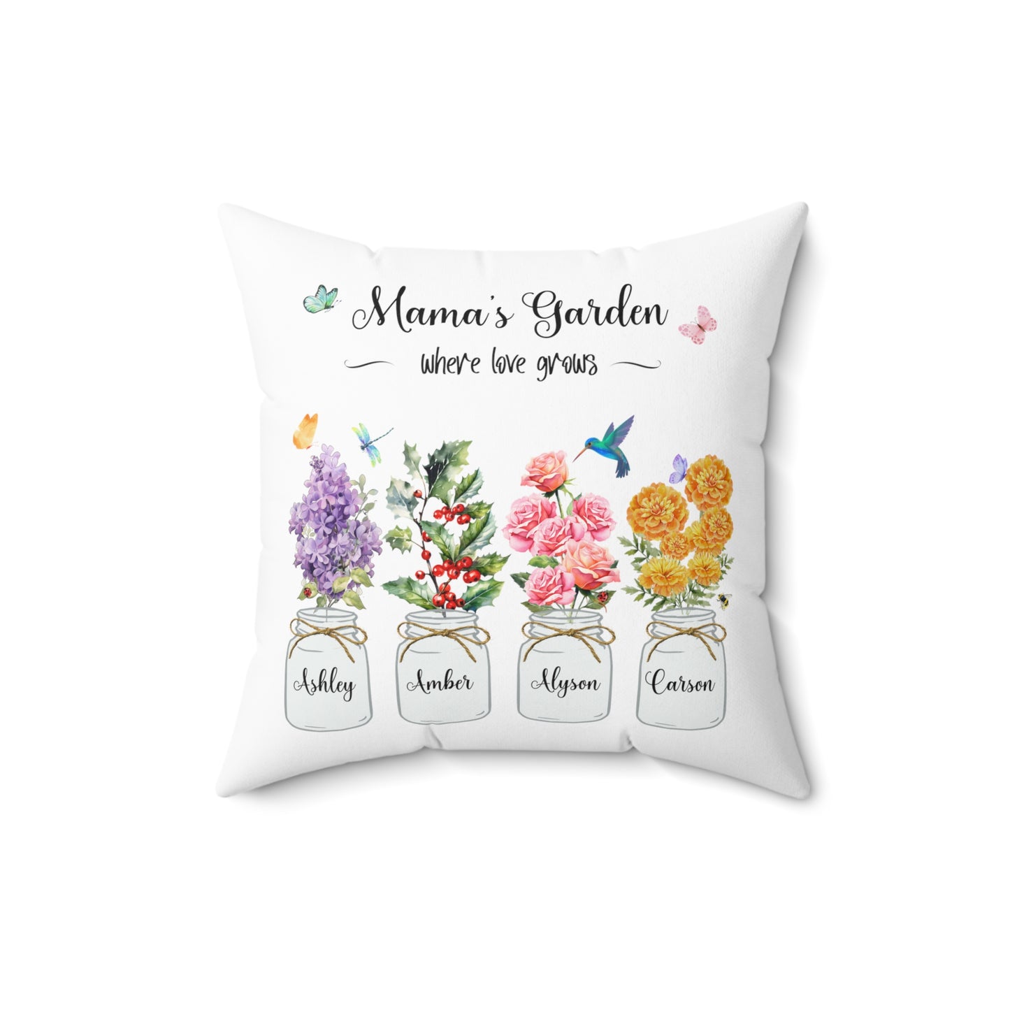 Kiesha's Garden Spun Polyester Square Pillow