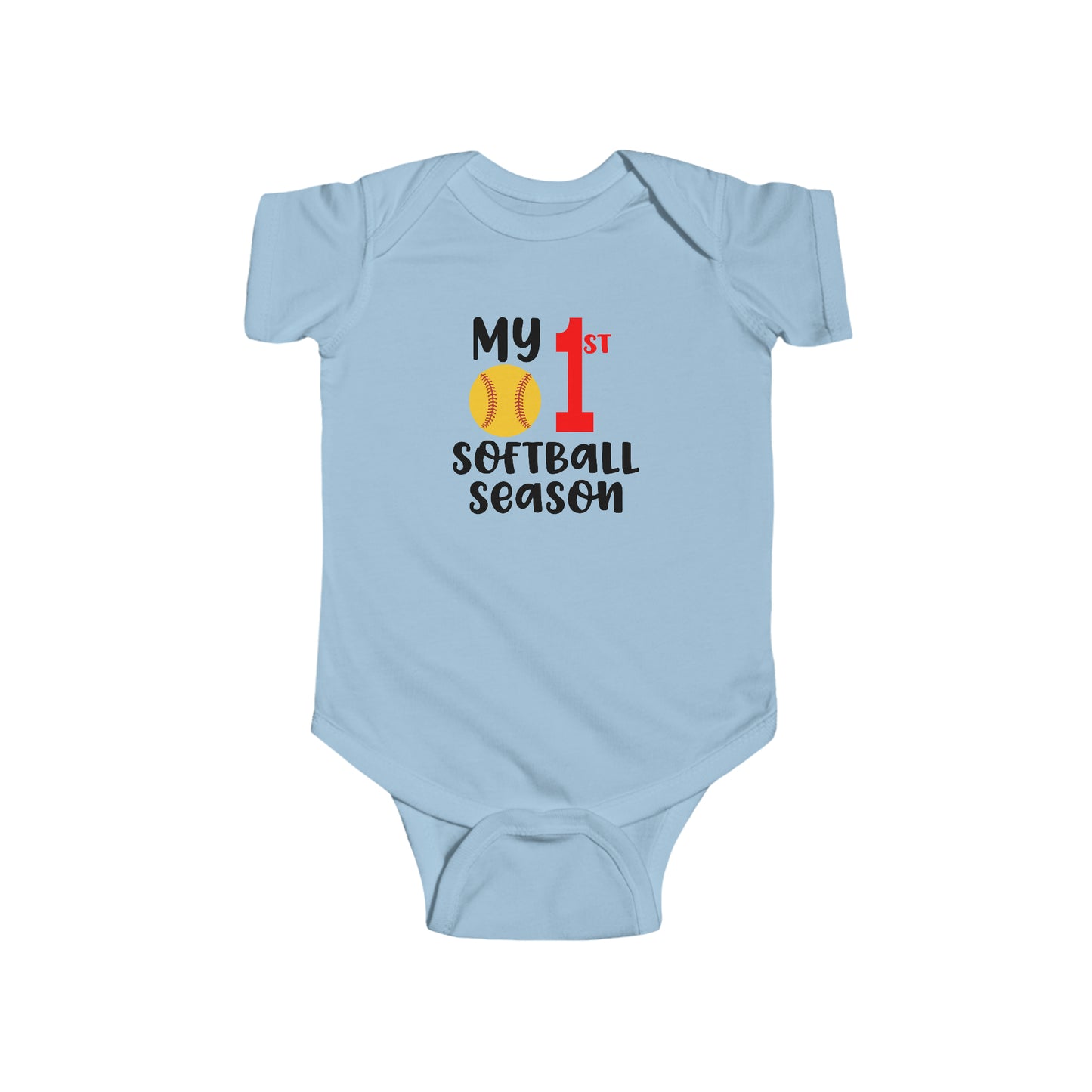 My 1st Softball Season - Infant Fine Jersey Bodysuit