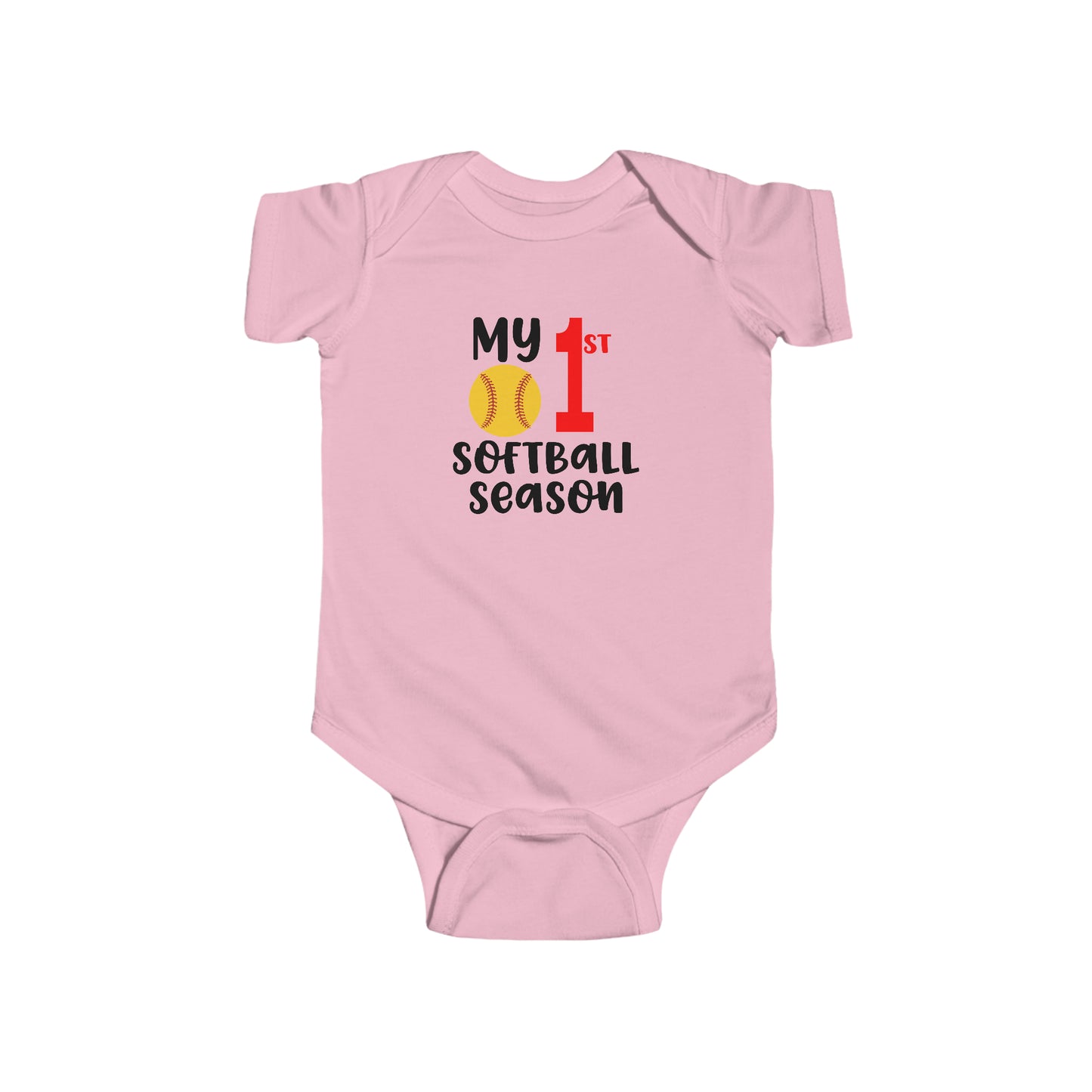 My 1st Softball Season - Infant Fine Jersey Bodysuit