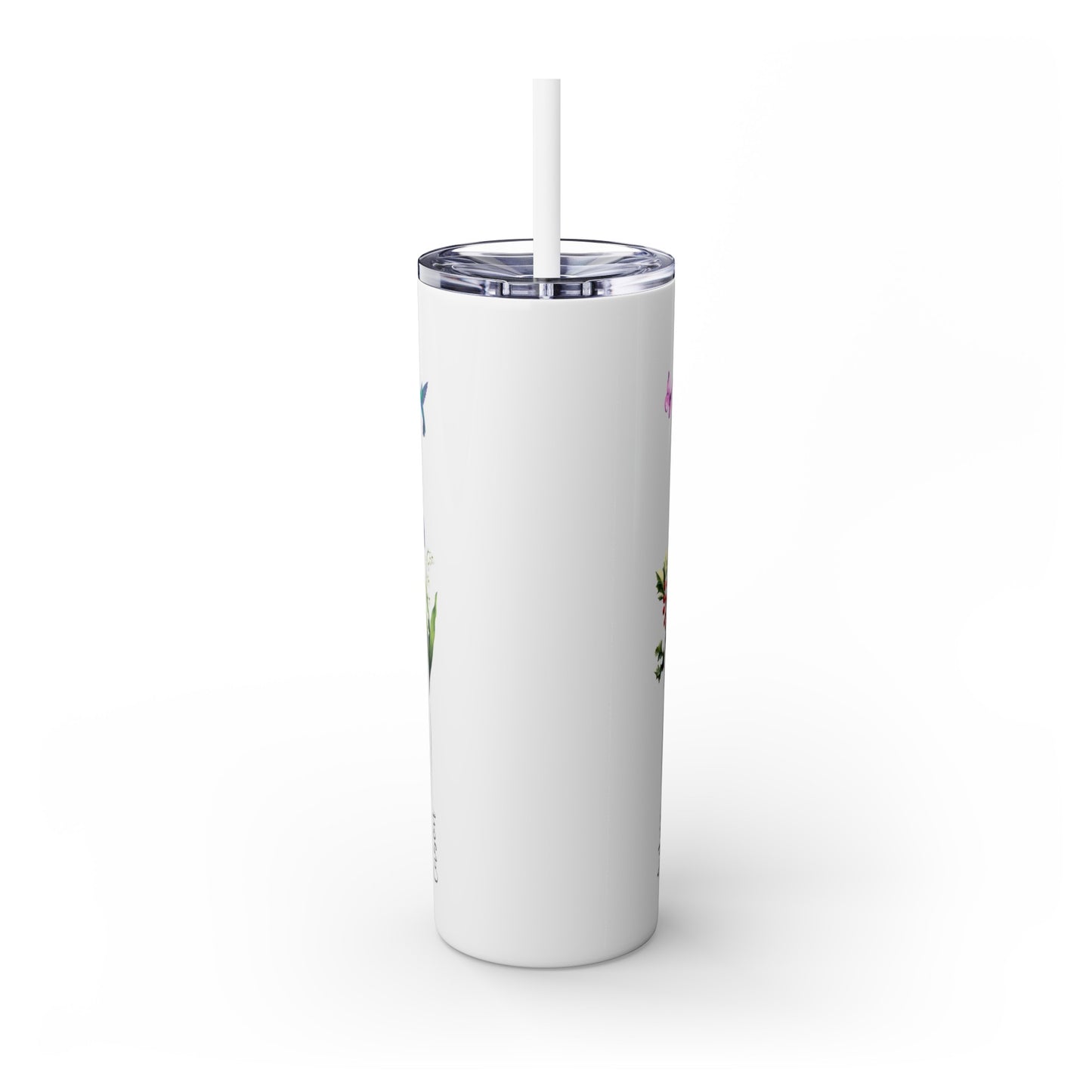 Theresa's Garden Skinny Tumbler with Straw, 20oz