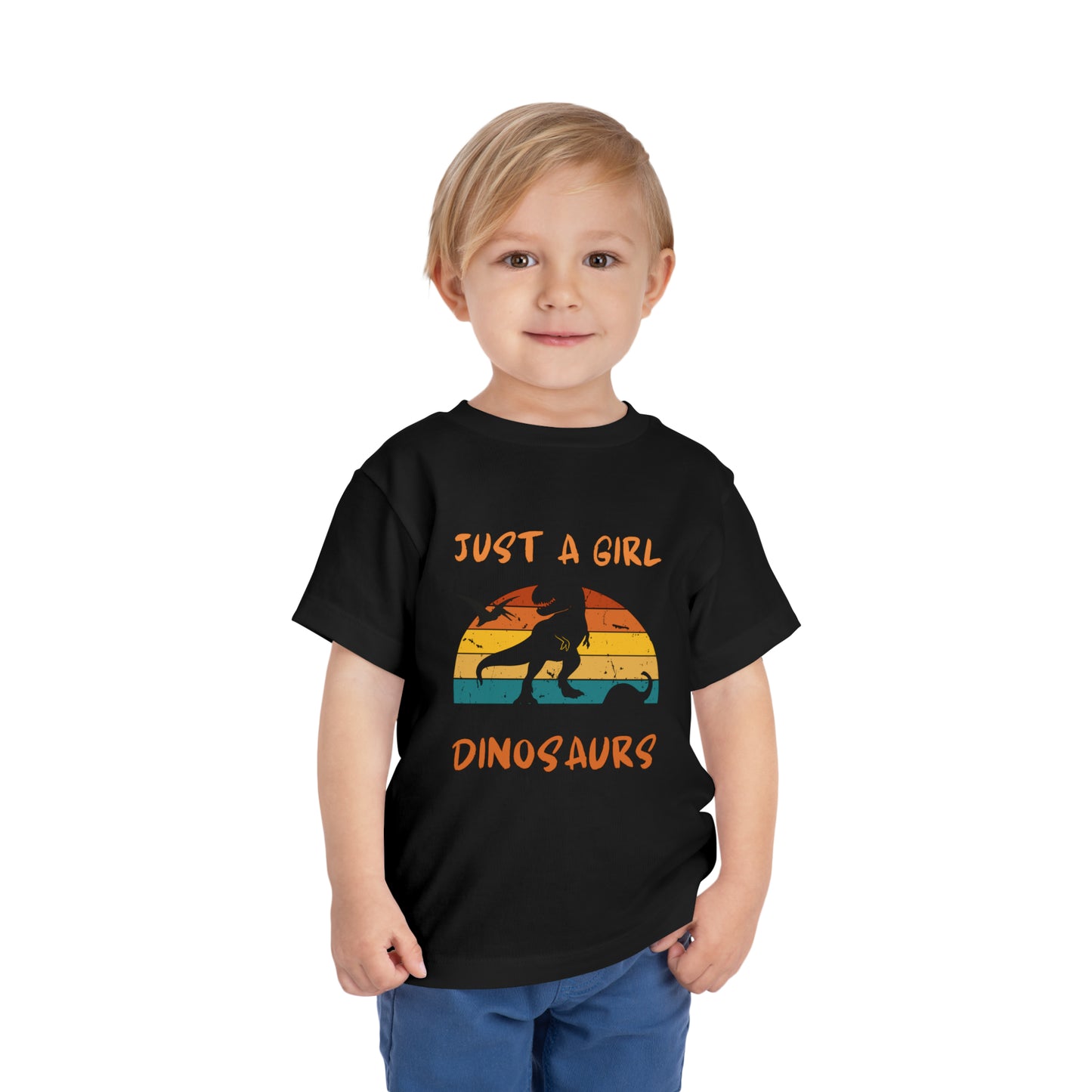 Just a Girl Who Loves Dinosaurs Toddler Short Sleeve Tee