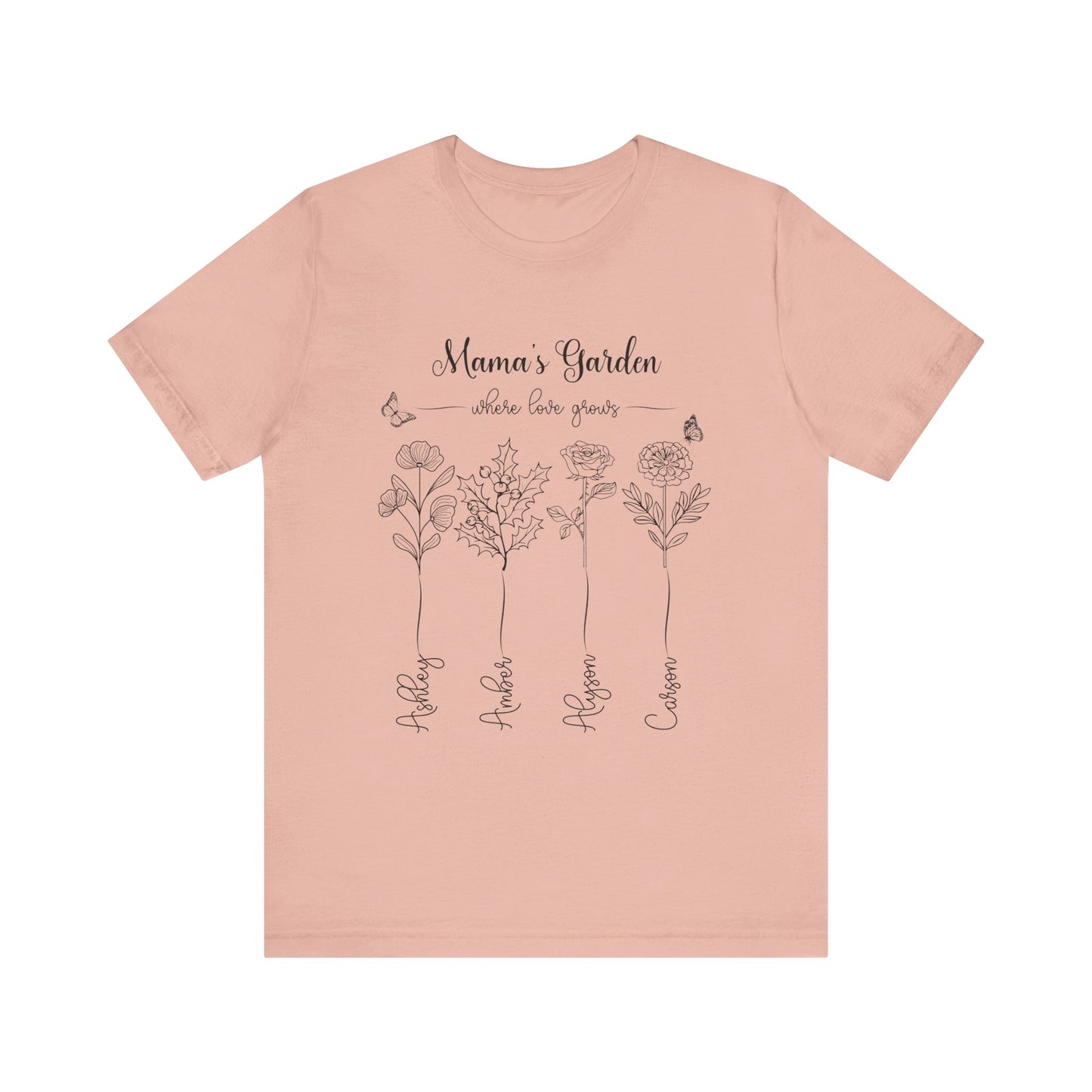 Birth Month Flower Unisex Jersey Short Sleeve Tee