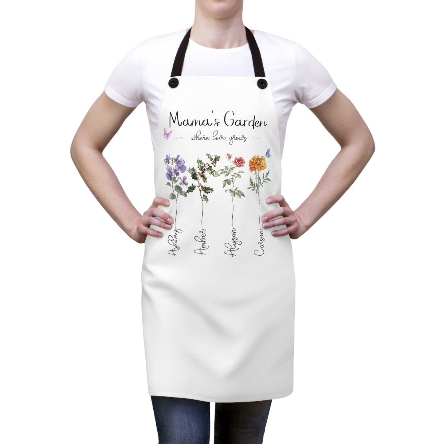 Kiesha's Garden color long stems Apron (AOP)