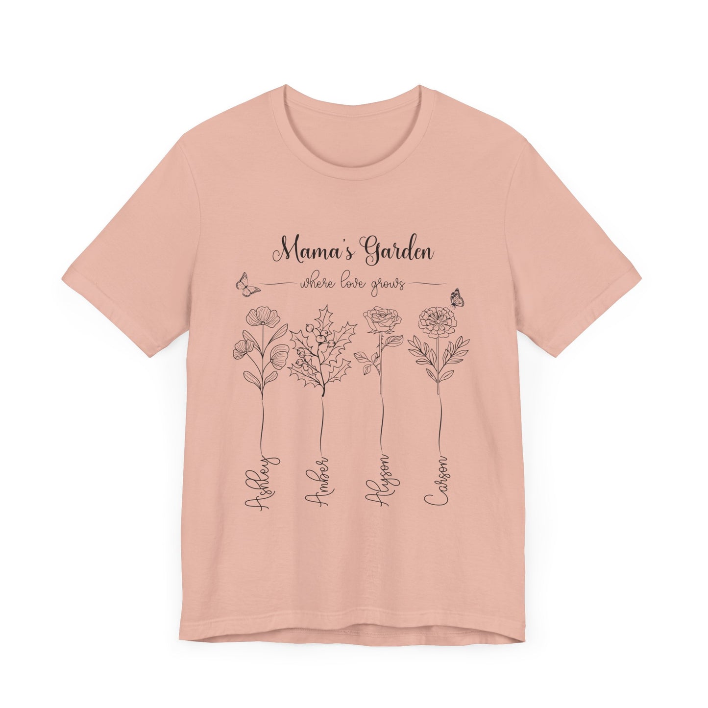 Birth Month Flower Unisex Jersey Short Sleeve Tee