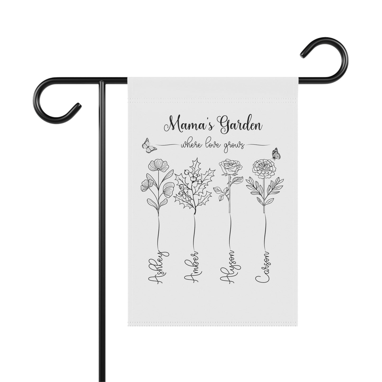 Birth Month Flower Garden Flag