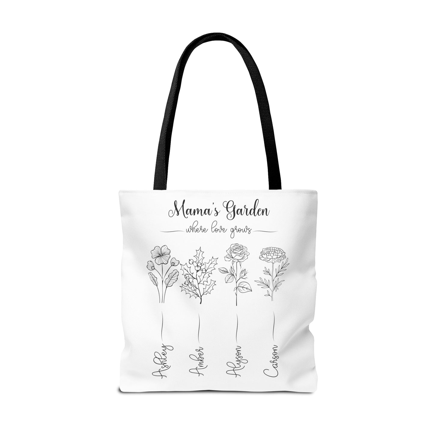 Birth Month Flower Tote Bag (AOP)