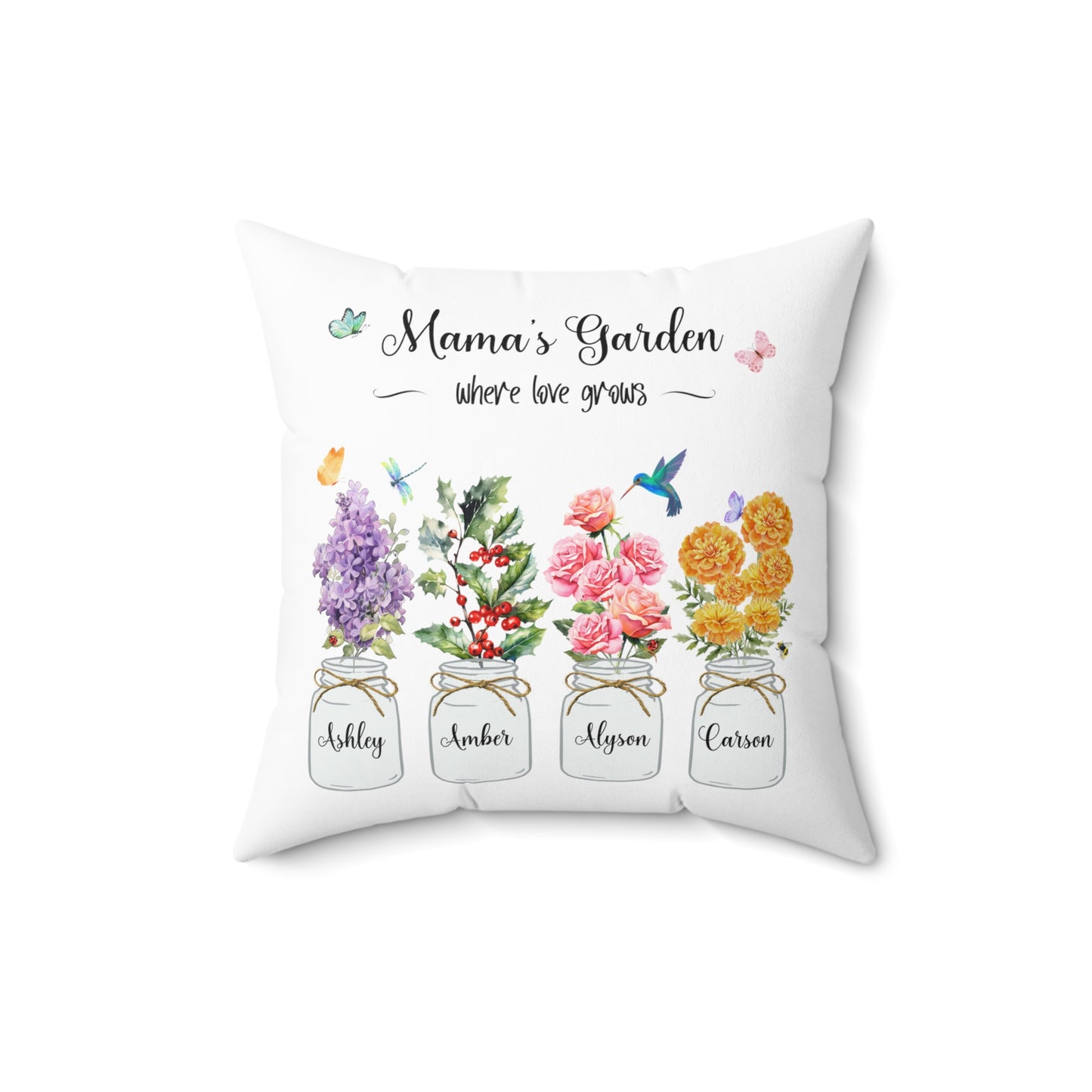 Kiesha's Garden Spun Polyester Square Pillow
