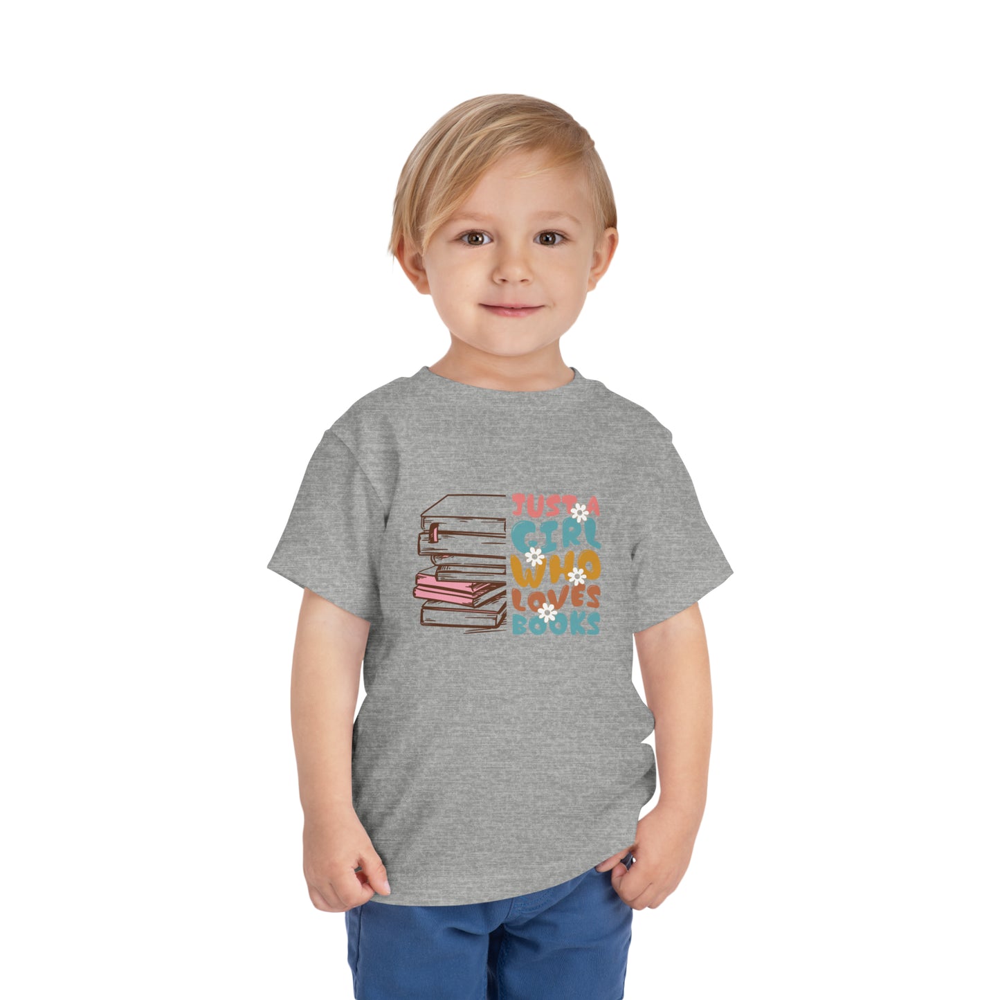 Just a Girl Who Loves Books - Toddler Short Sleeve Tee