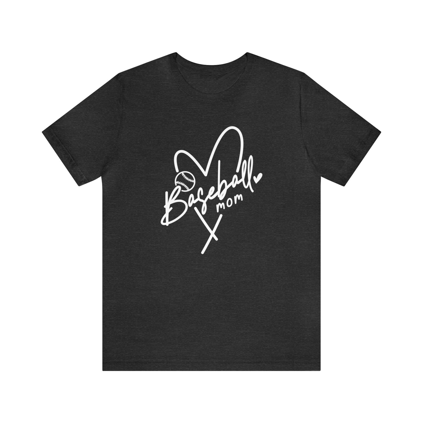 Baseball Mom in white Short Sleeve Tee
