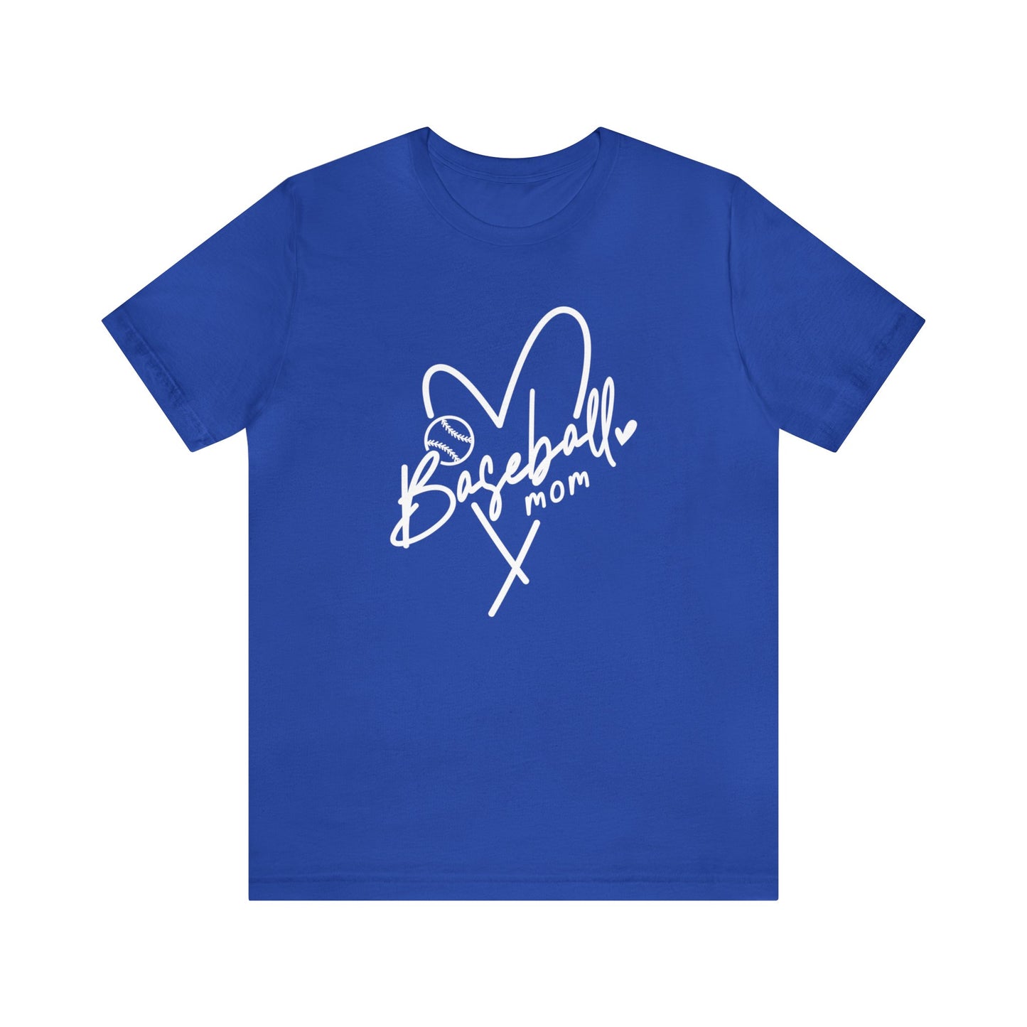 Baseball Mom in white Short Sleeve Tee