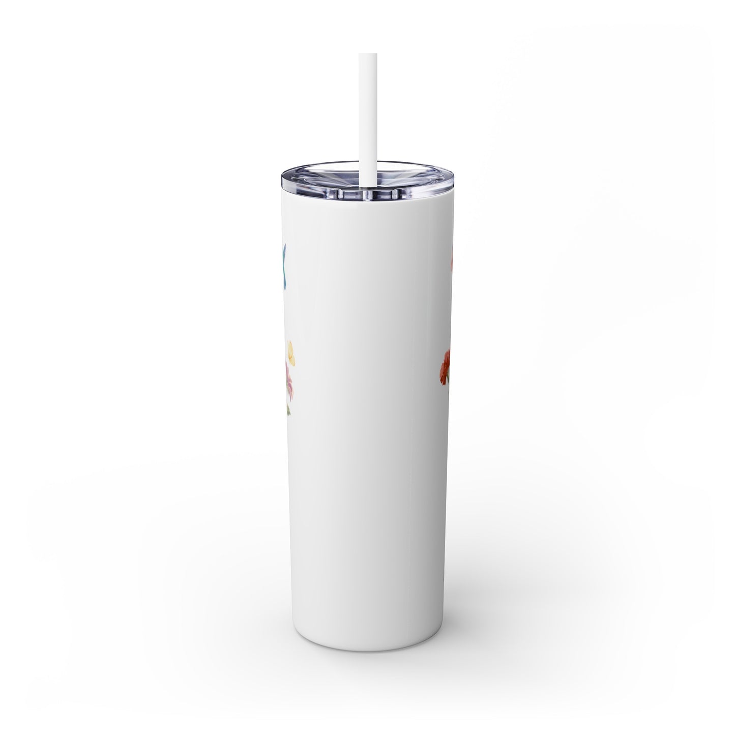 Allison's Garden retro Skinny Tumbler with Straw, 20oz