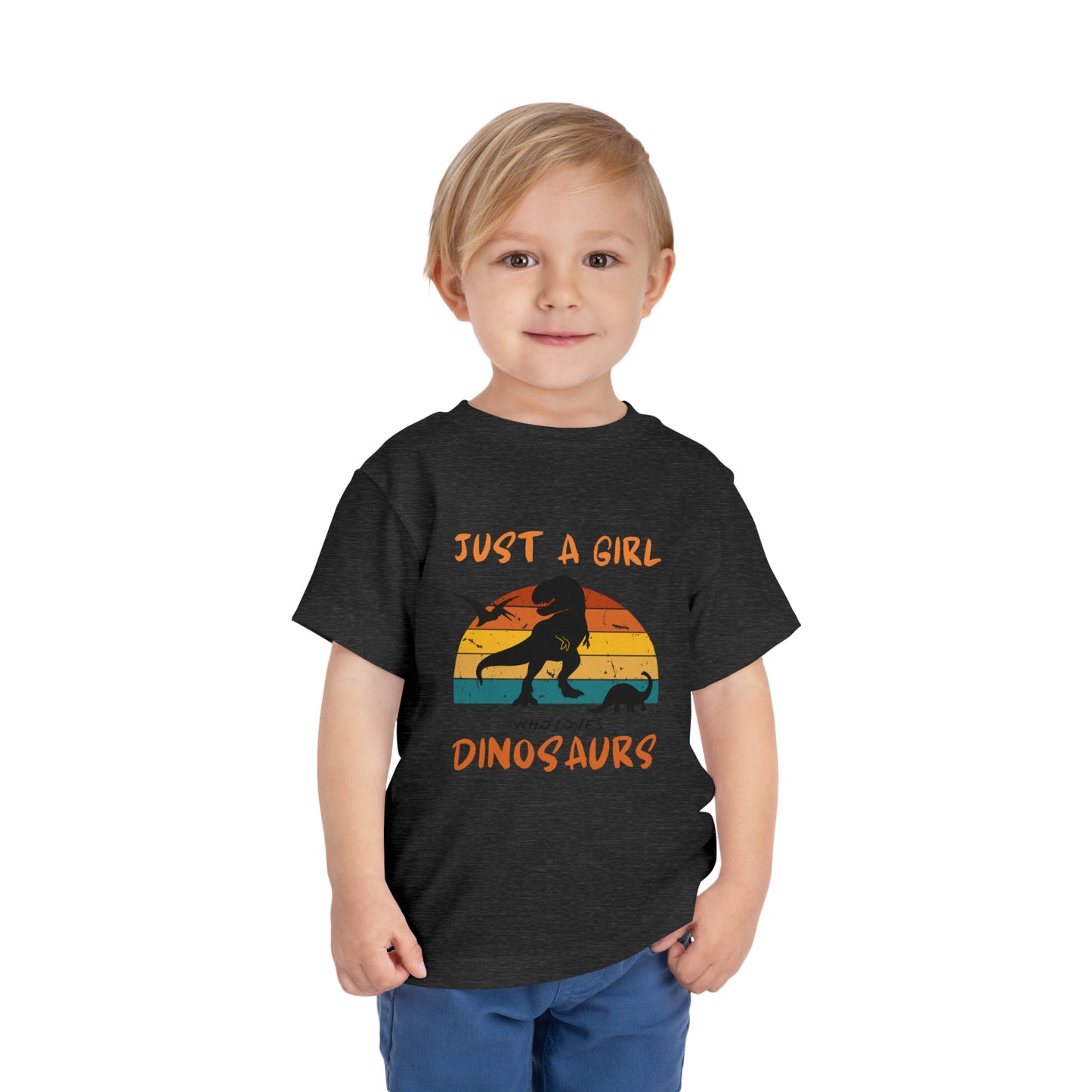 Just a Girl Who Loves Dinosaurs Toddler Short Sleeve Tee