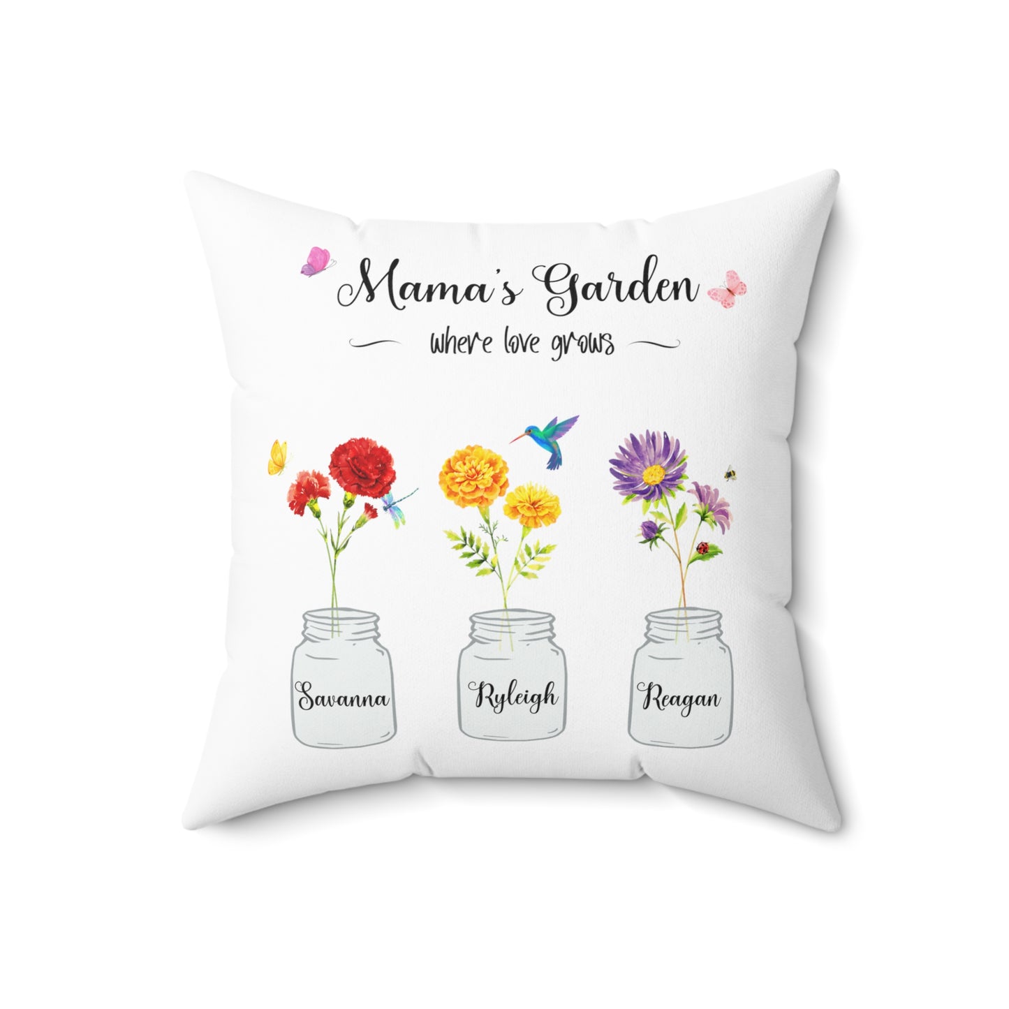 Allisons garden Spun Polyester Square Pillow