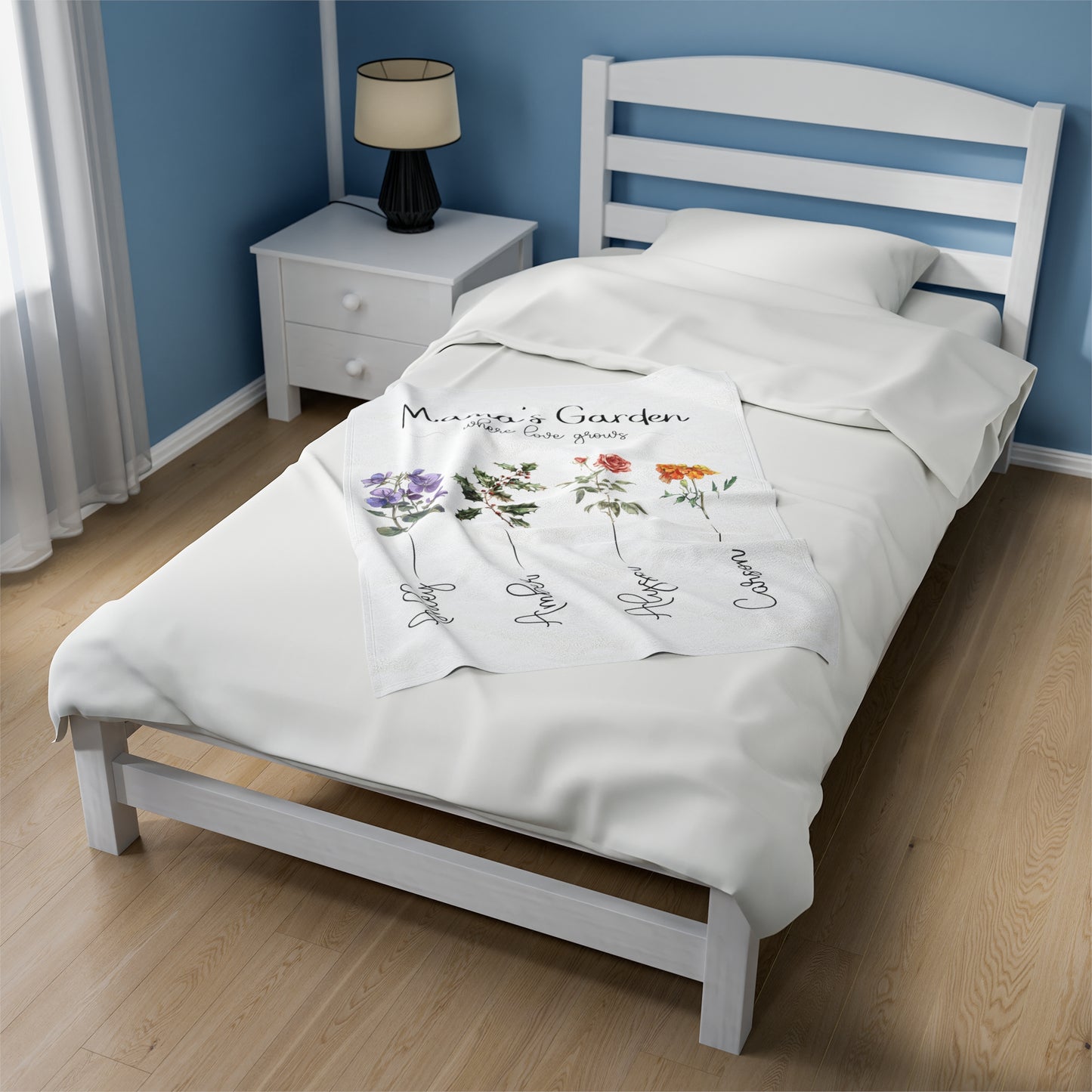 Kiesha's Garden Antique - Velveteen Plush Blanket