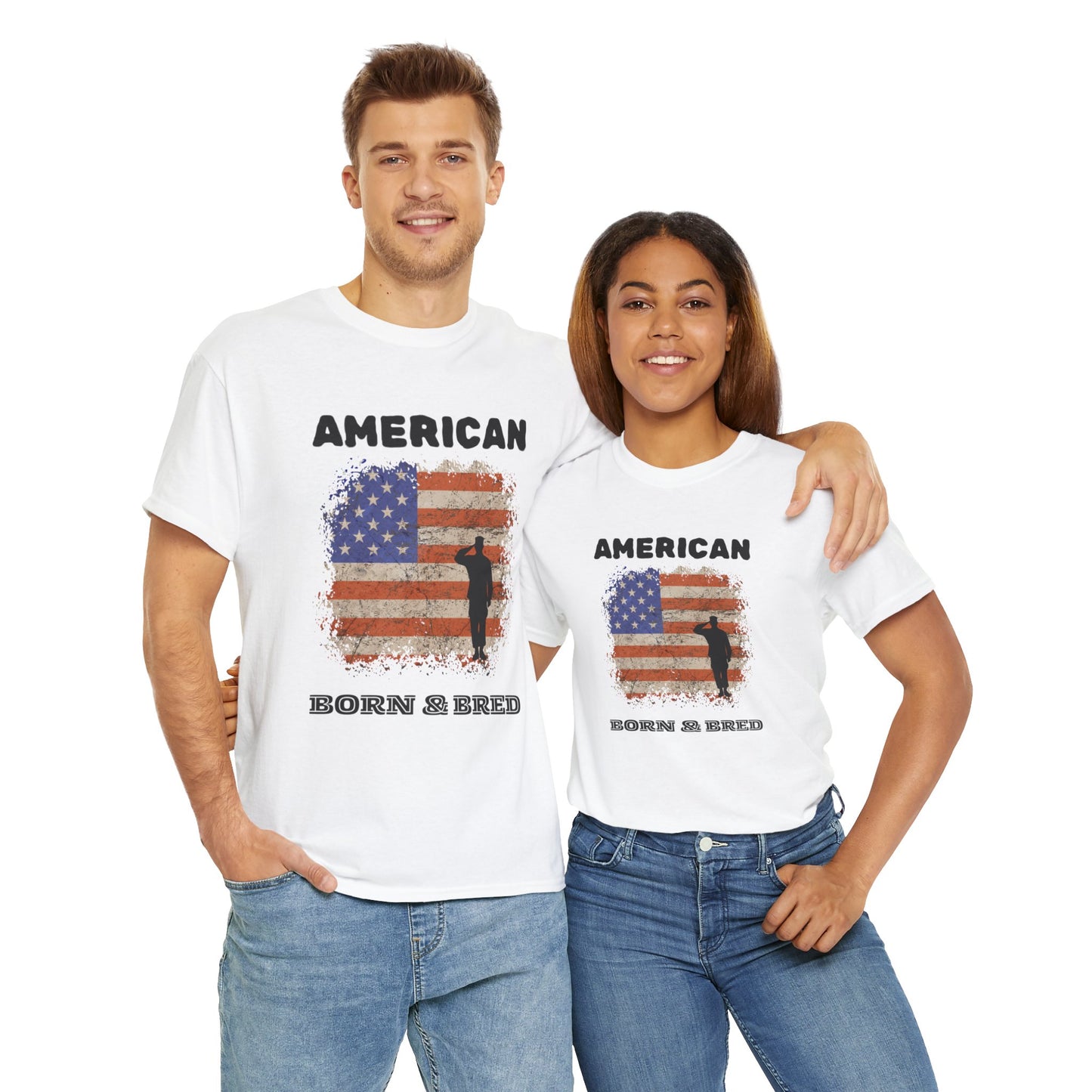 American, Born & Bred - Unisex Heavy Cotton Tee