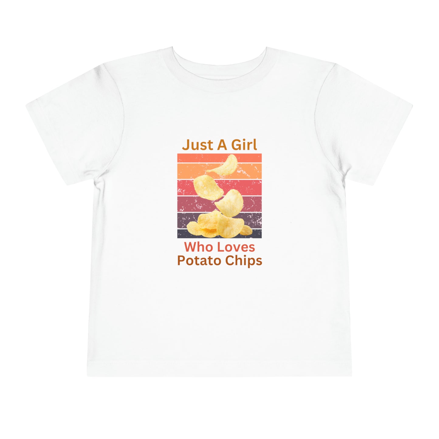 Just a Girl Who Loves Potato Chips Toddler Short Sleeve Tee