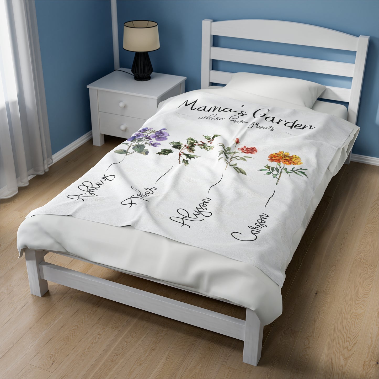 Kiesha's Garden Antique - Velveteen Plush Blanket