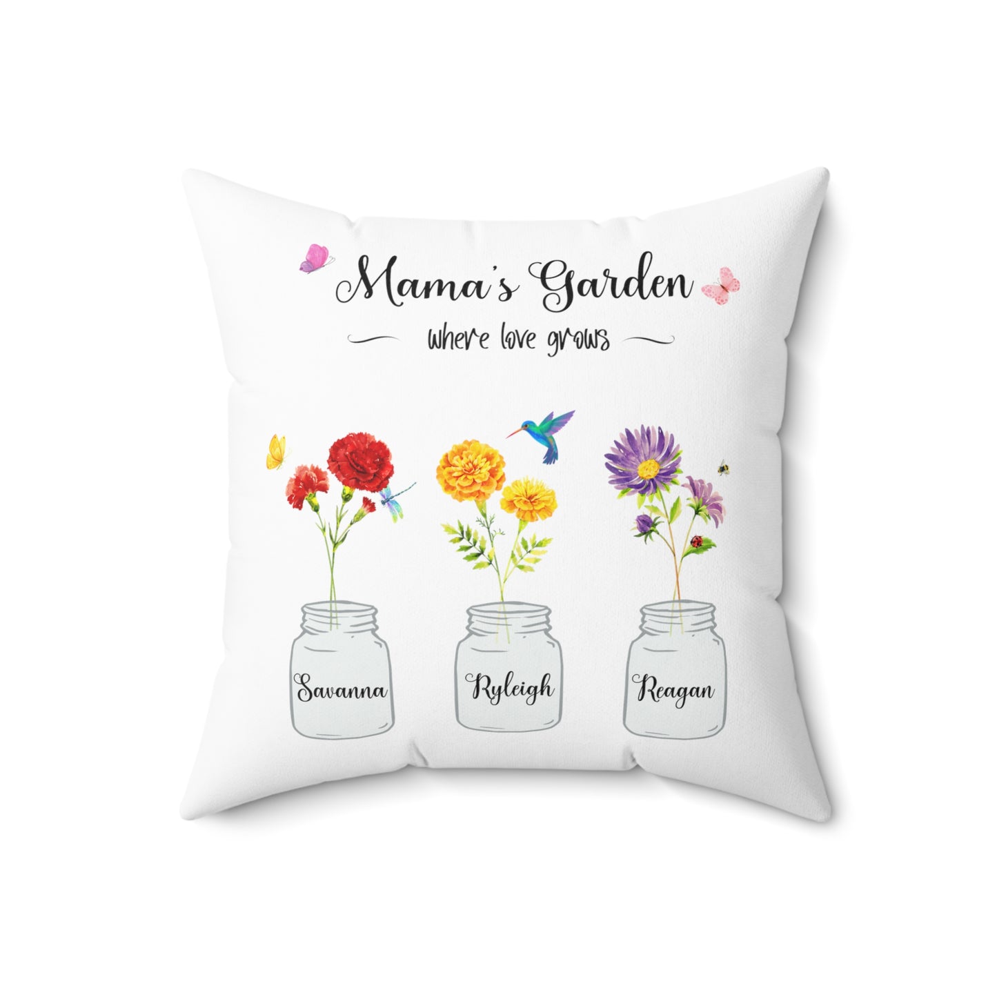 Allisons garden Spun Polyester Square Pillow