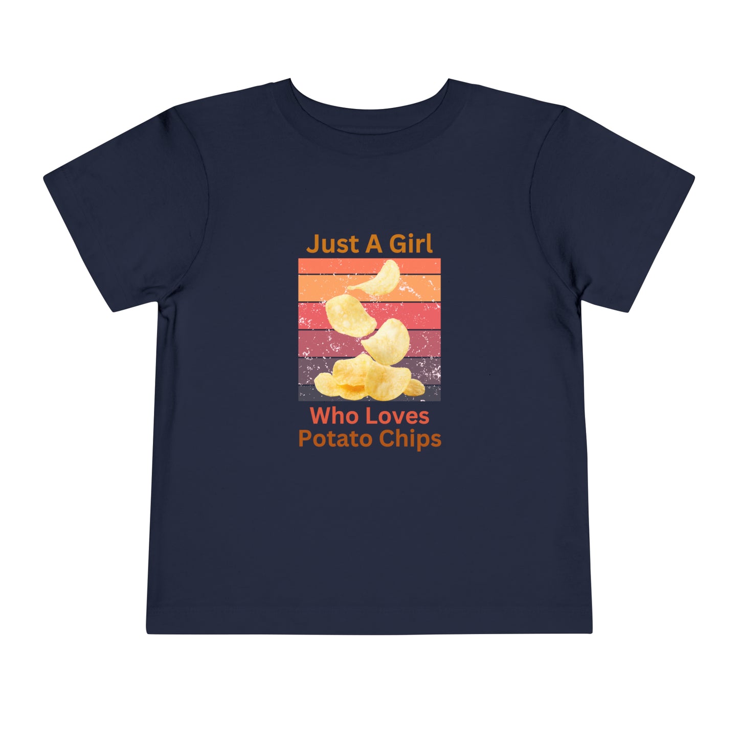 Just a Girl Who Loves Potato Chips Toddler Short Sleeve Tee