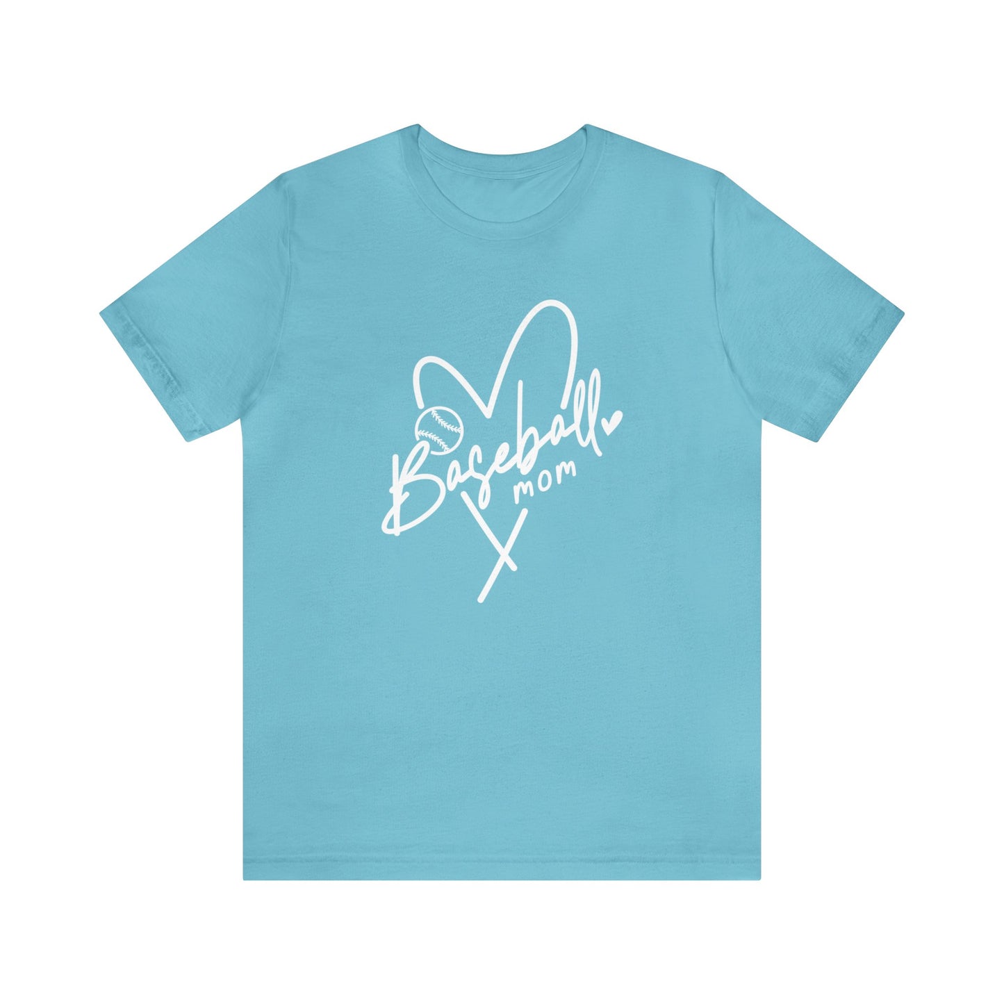 Baseball Mom in white Short Sleeve Tee