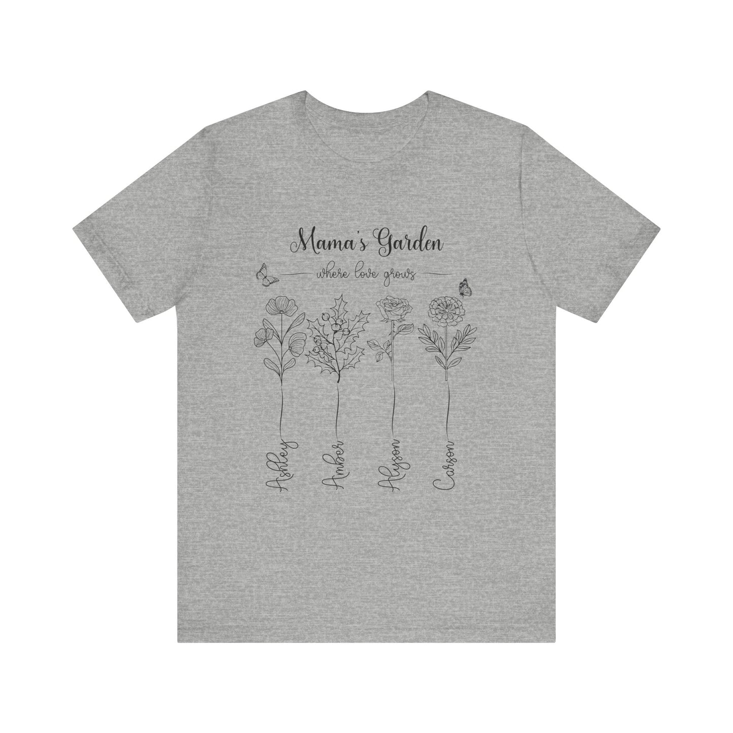 Birth Month Flower Unisex Jersey Short Sleeve Tee