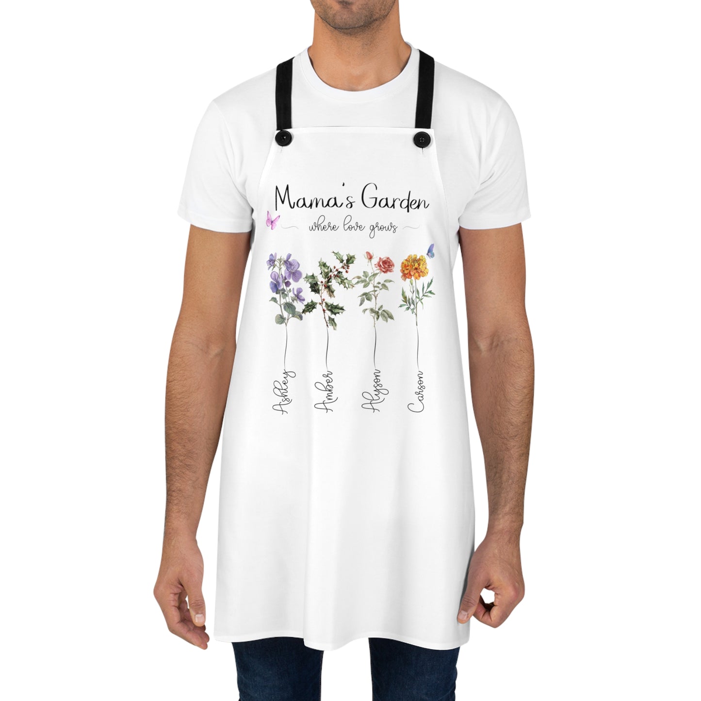 Kiesha's Garden color long stems Apron (AOP)