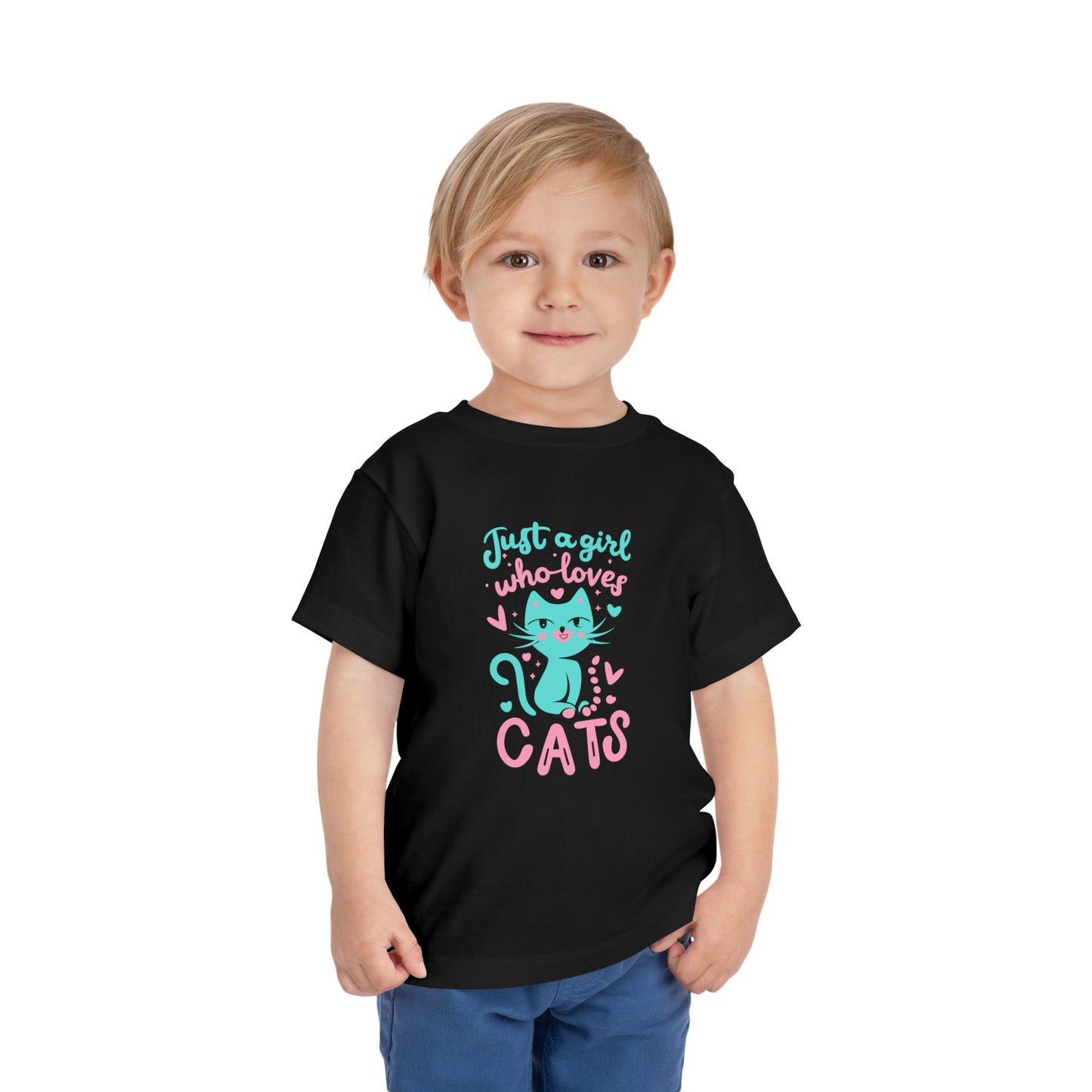 Just a Girl Who Loves Cats -Toddler Short Sleeve Tee