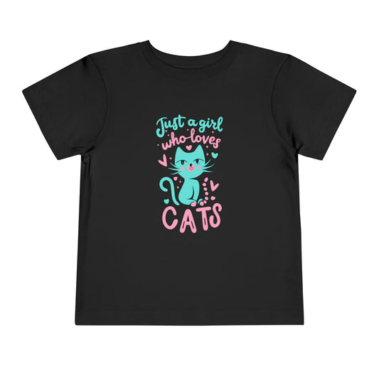Just a Girl Who Loves Cats -Toddler Short Sleeve Tee