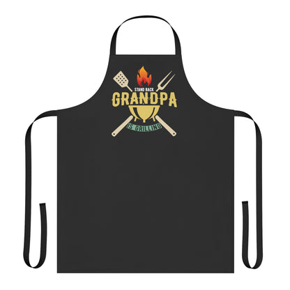 Stand Back Grandpa is Grilling Apron