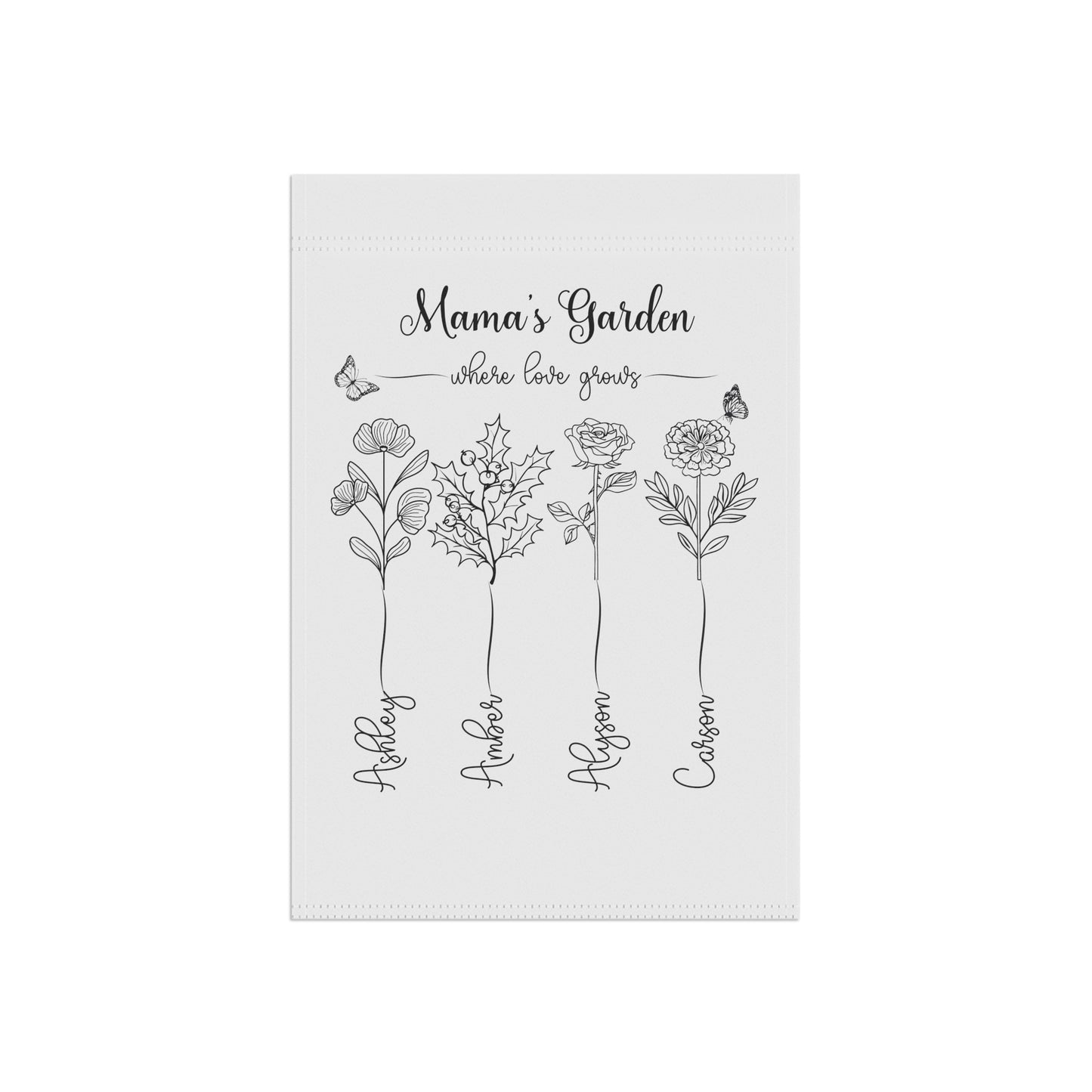 Birth Month Flower Garden Flag