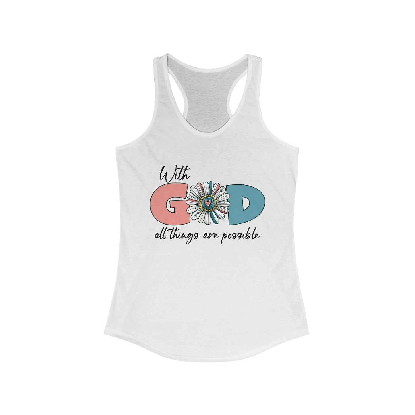 With God All Things Are Possible - Racerback Tank