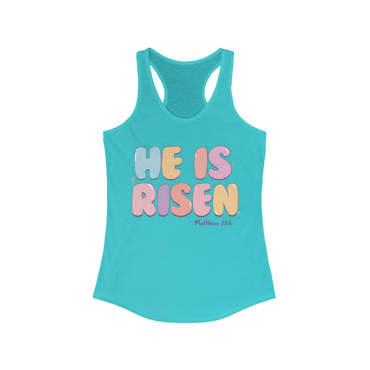 He is Risen Racerback Tank