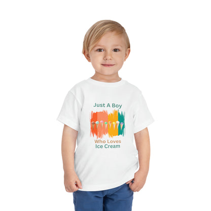 Just A Boy Who Loves Ice Cream - Kids Heavy Cotton™ Tee